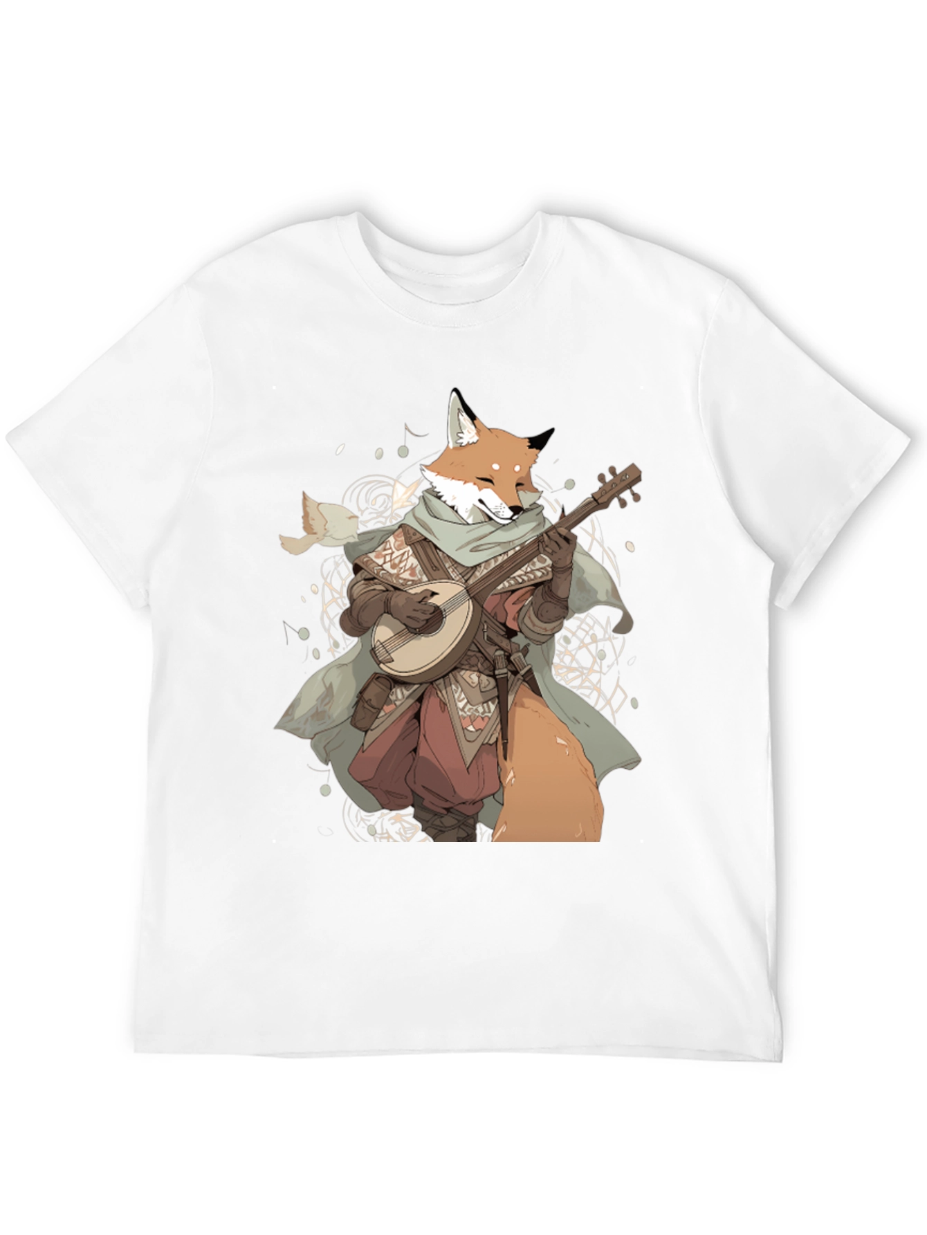 Fox Bard T-Shirt - Whimsical Design