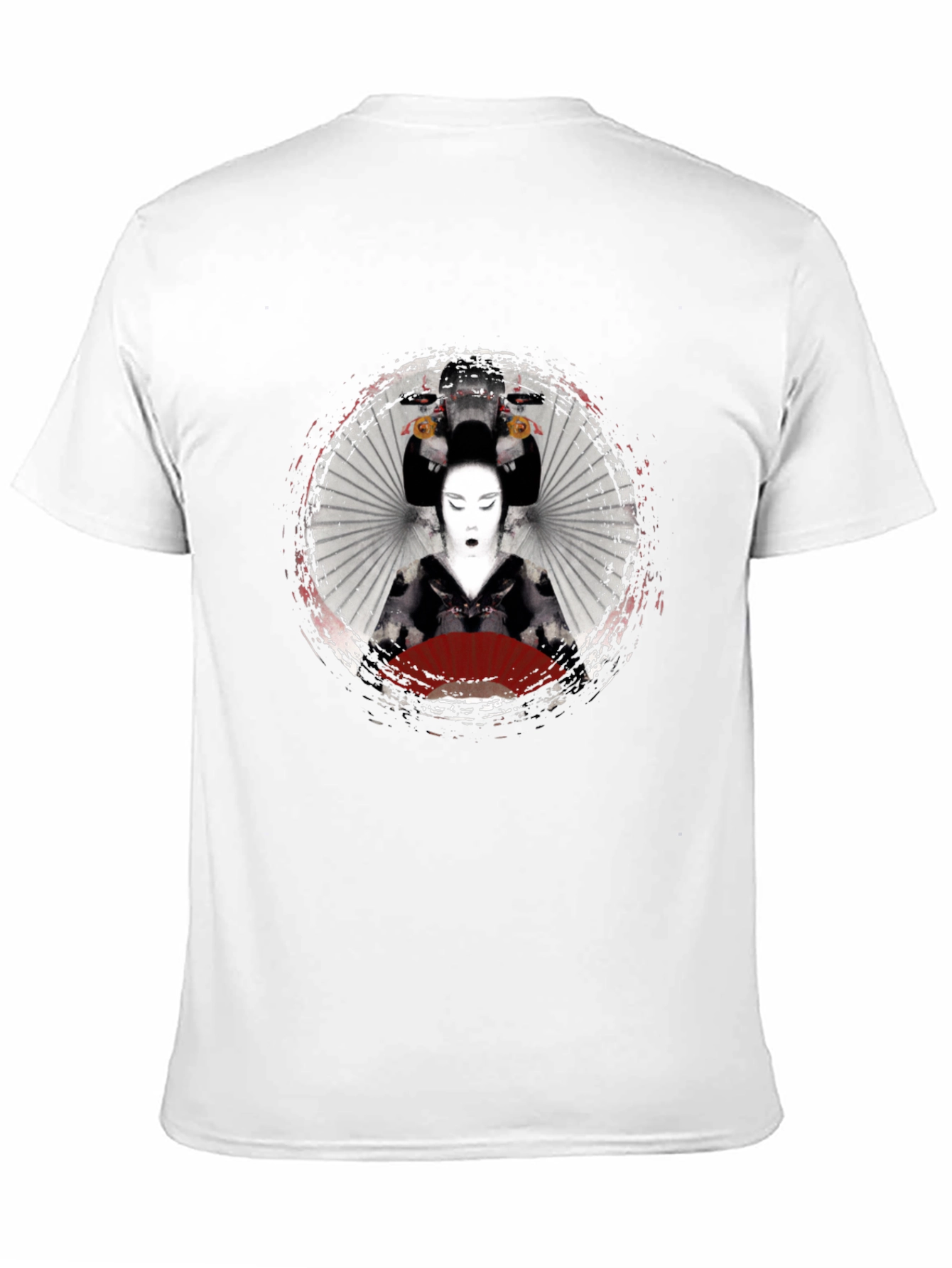 Geisha Graphic Print Black T-Shirt