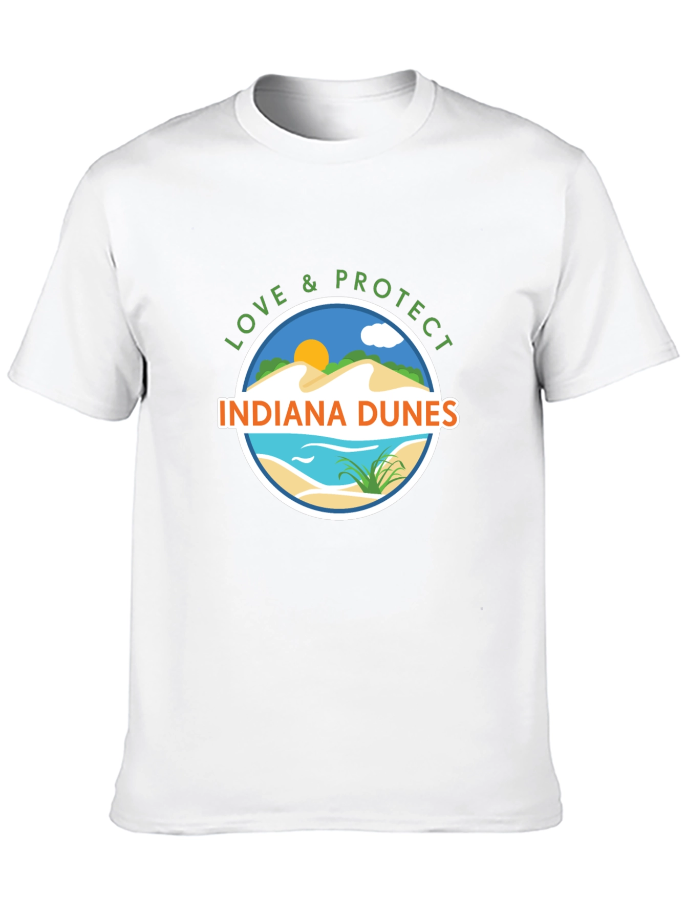 Indiana Dunes Love & Protect Black Graphic Tee