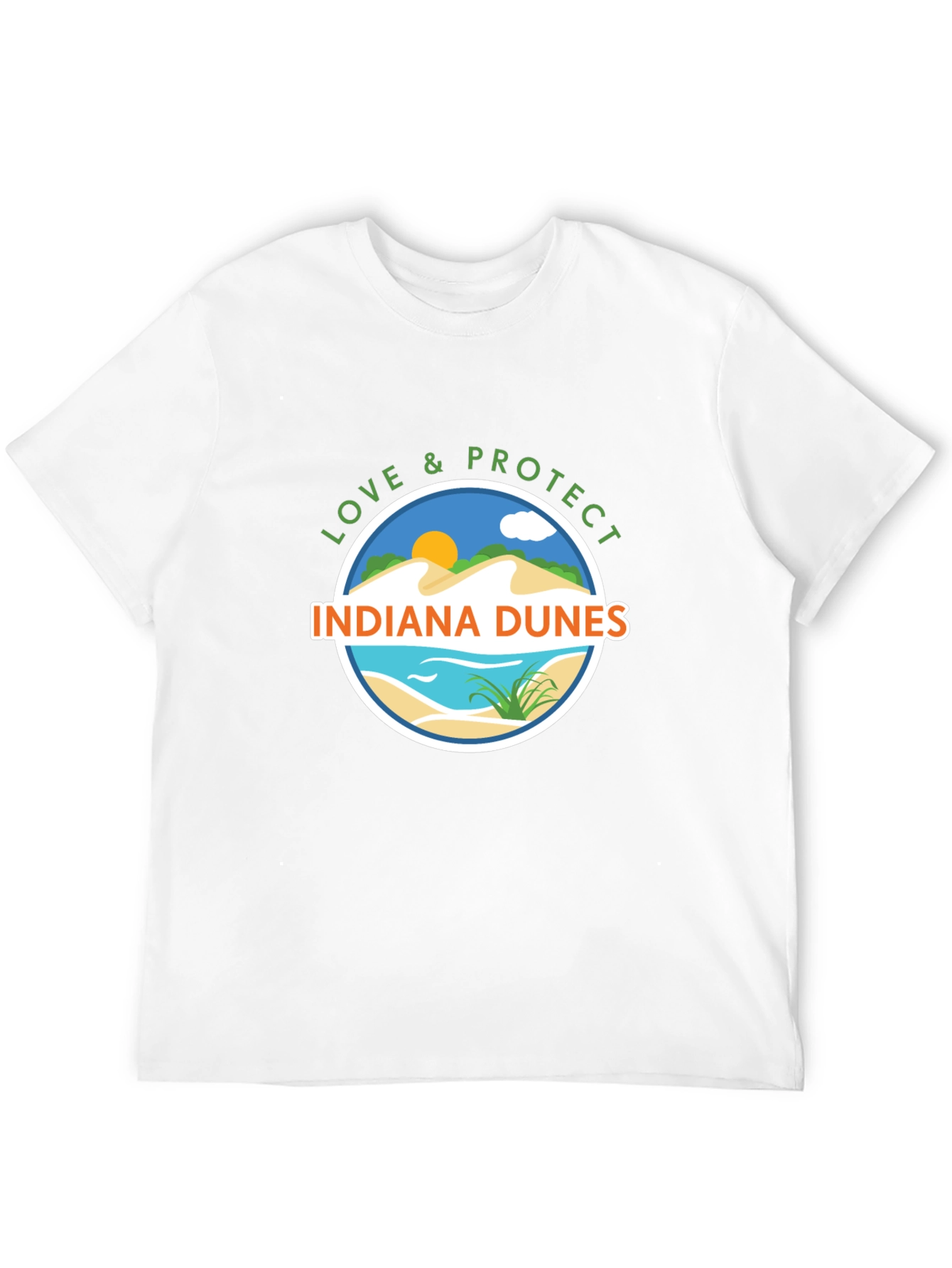 Indiana Dunes Love & Protect Black Graphic Tee