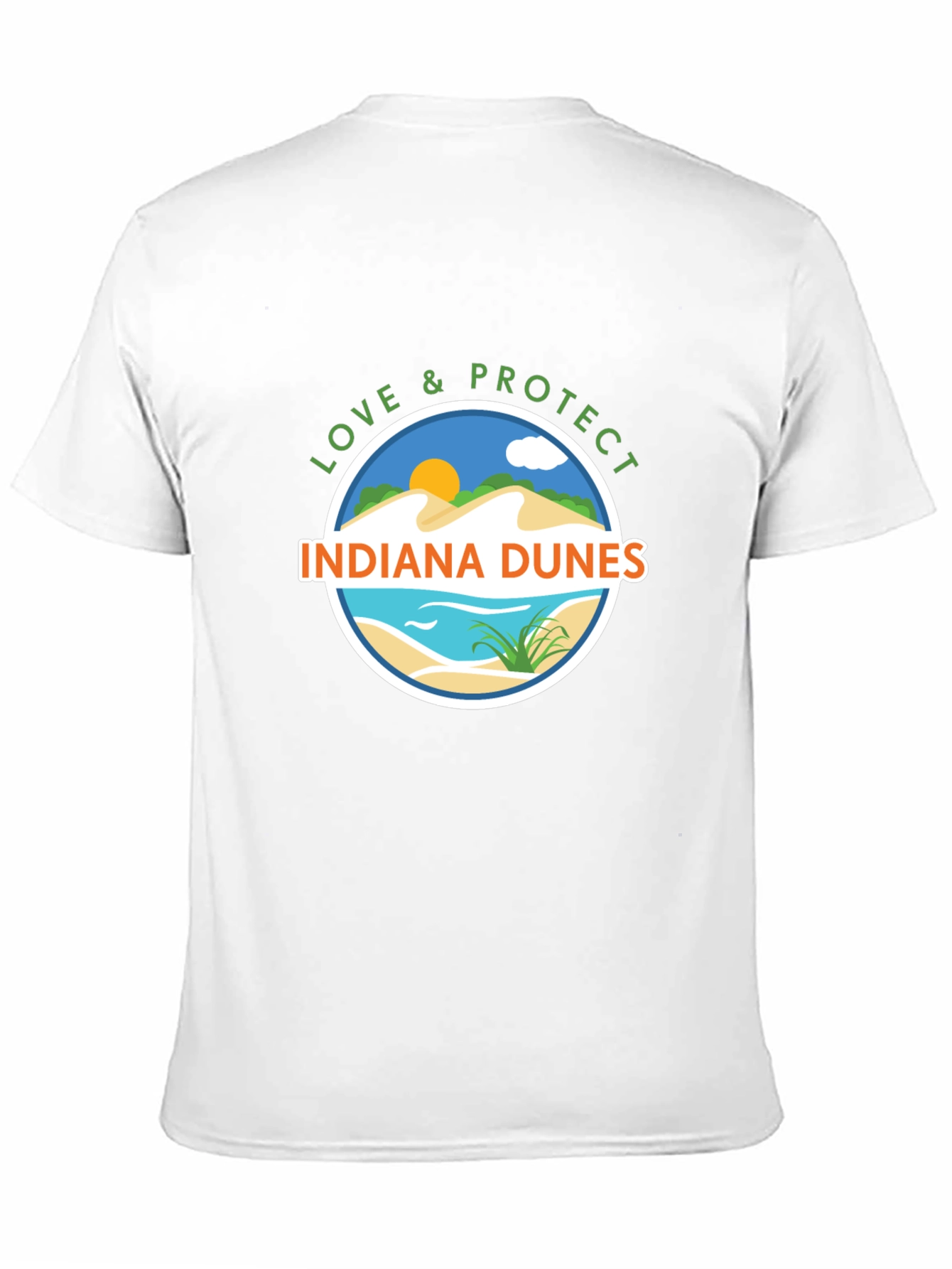 Indiana Dunes Love & Protect Black Graphic Tee