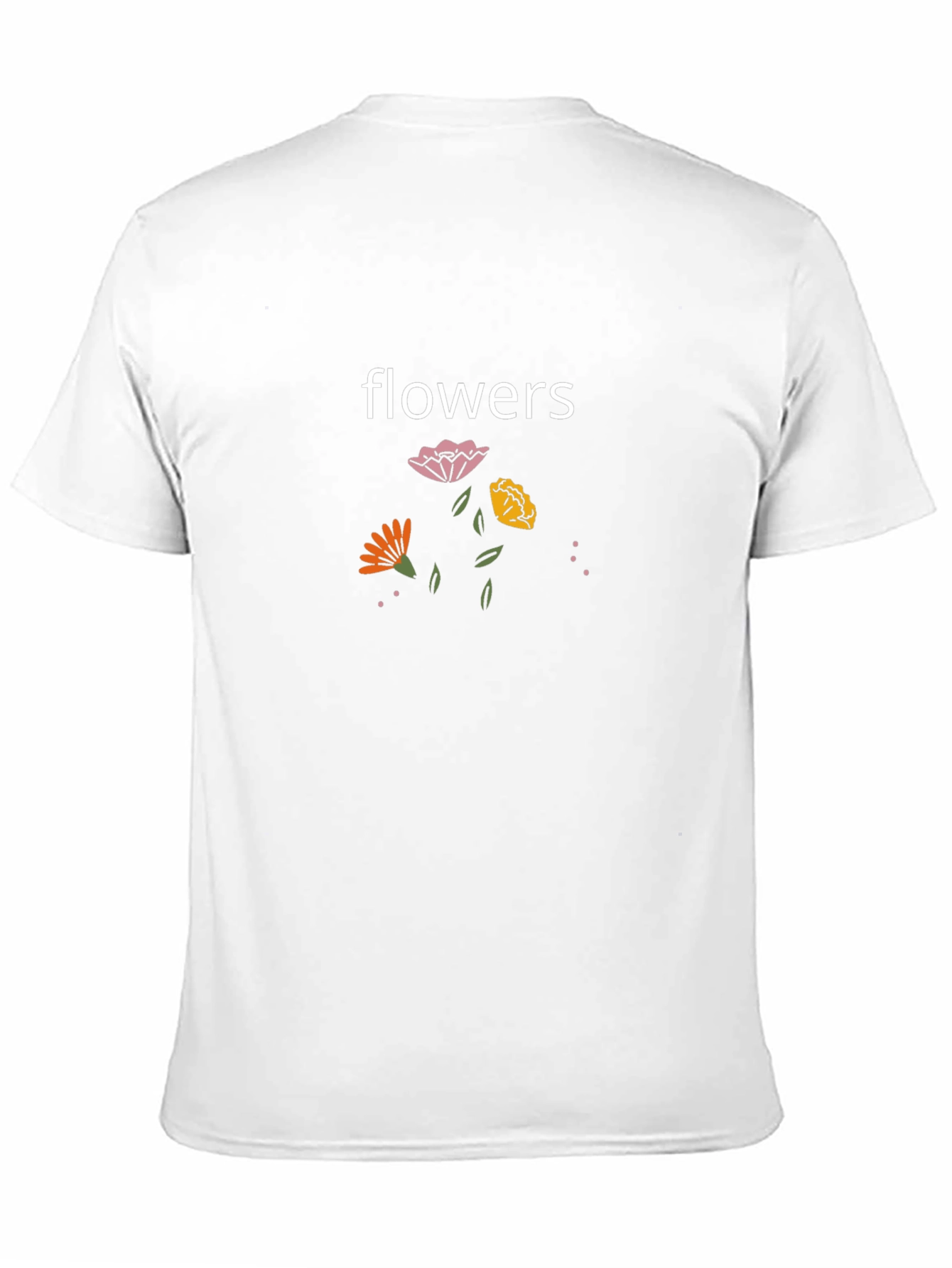 Flowers Graphic Black T-Shirt