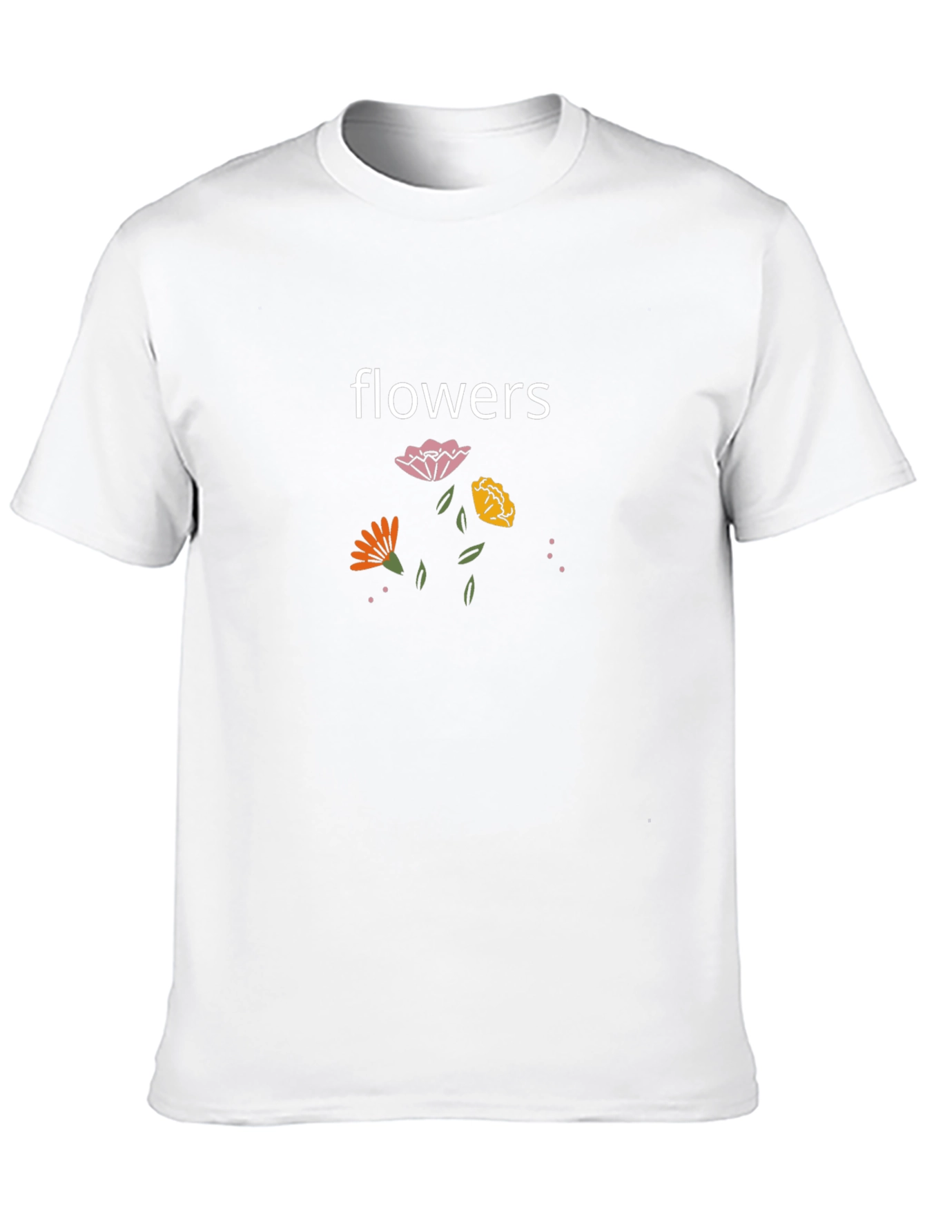 Flowers Graphic Black T-Shirt
