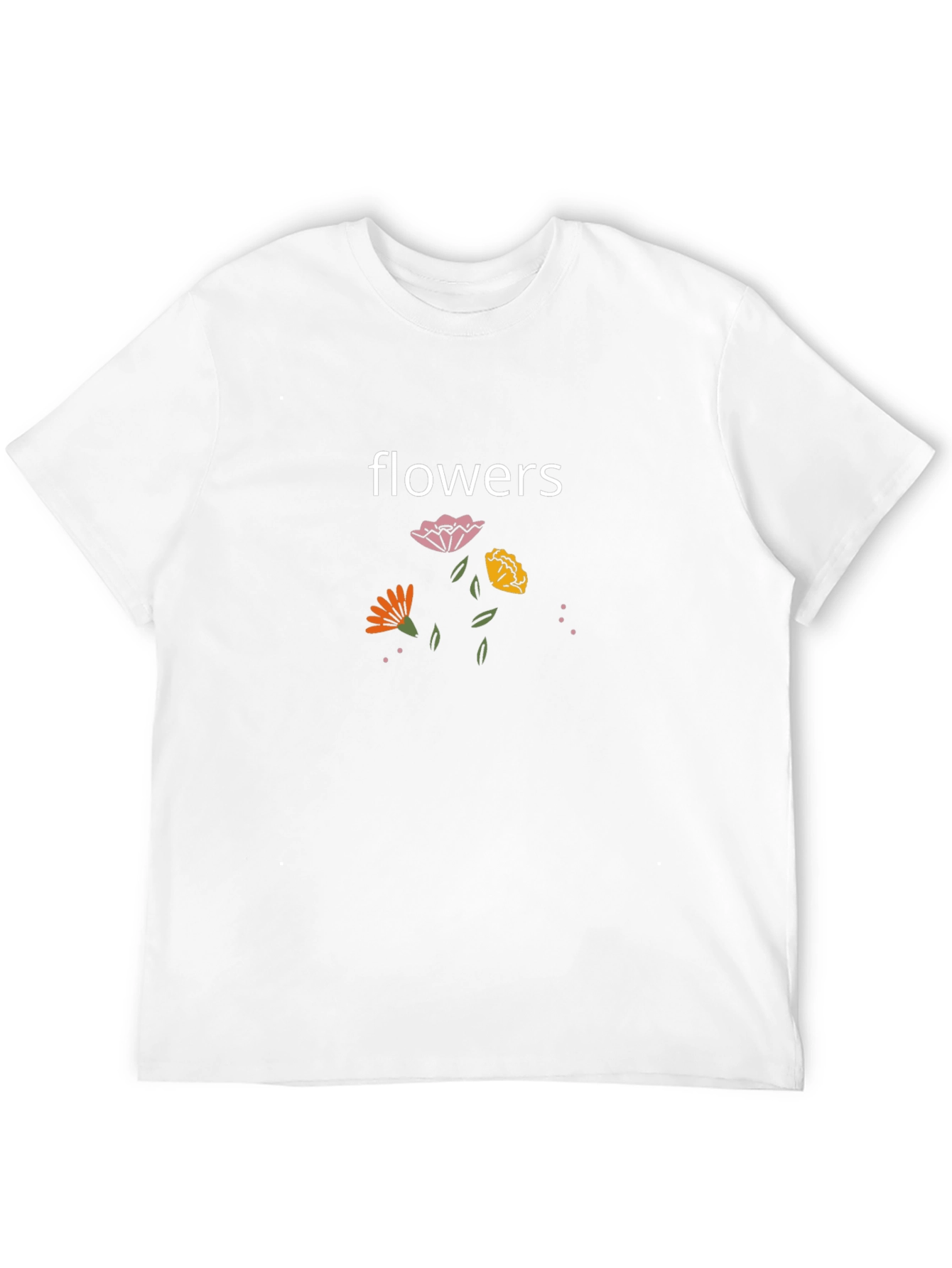 Flowers Graphic Black T-Shirt