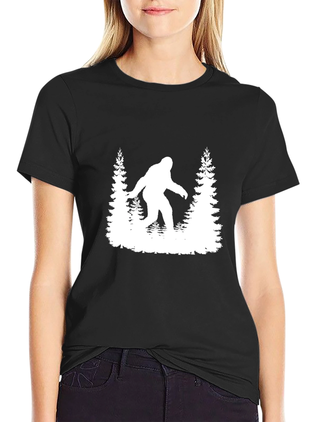 Bigfoot Silhouette Graphic Tee - Black