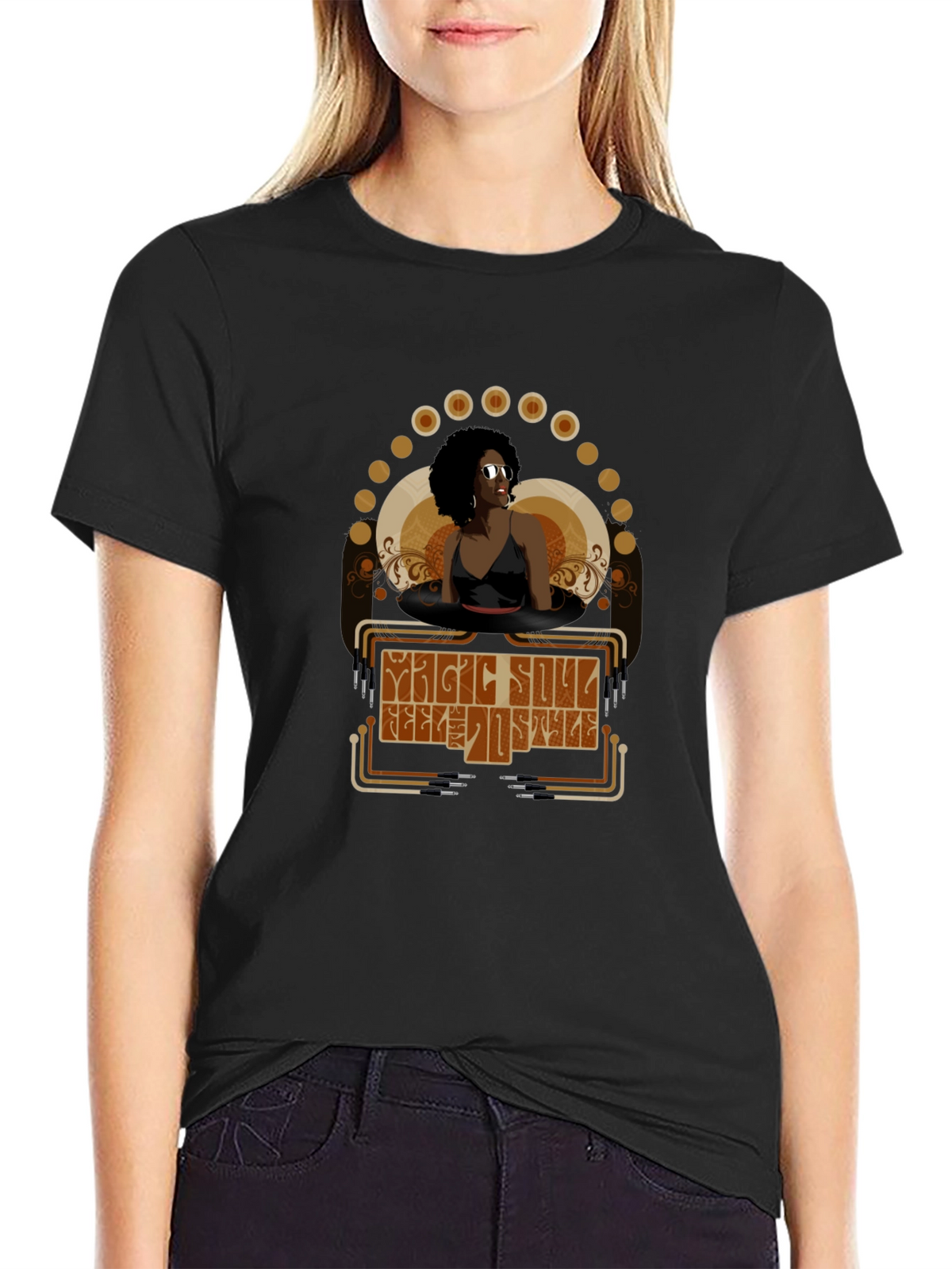 Magic Soul Retro Style Graphic T-Shirt