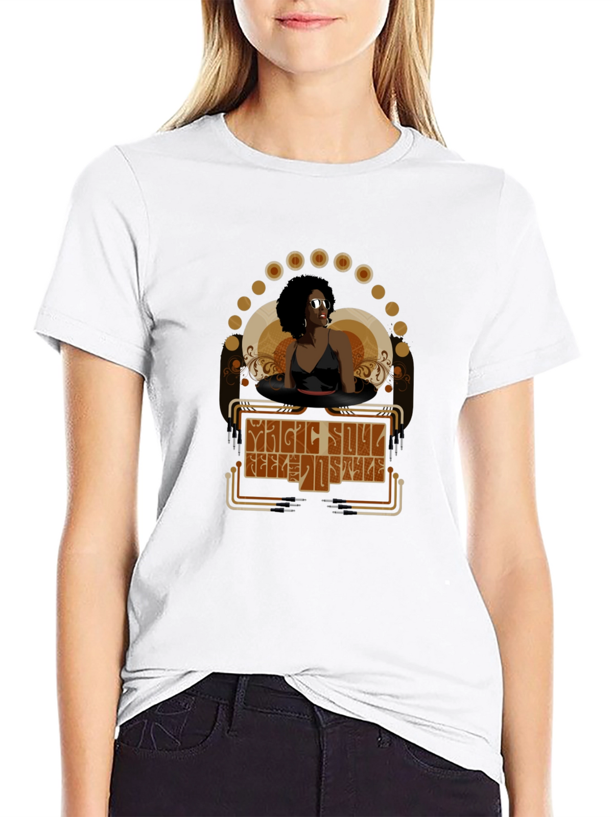 Magic Soul Retro Style Graphic T-Shirt