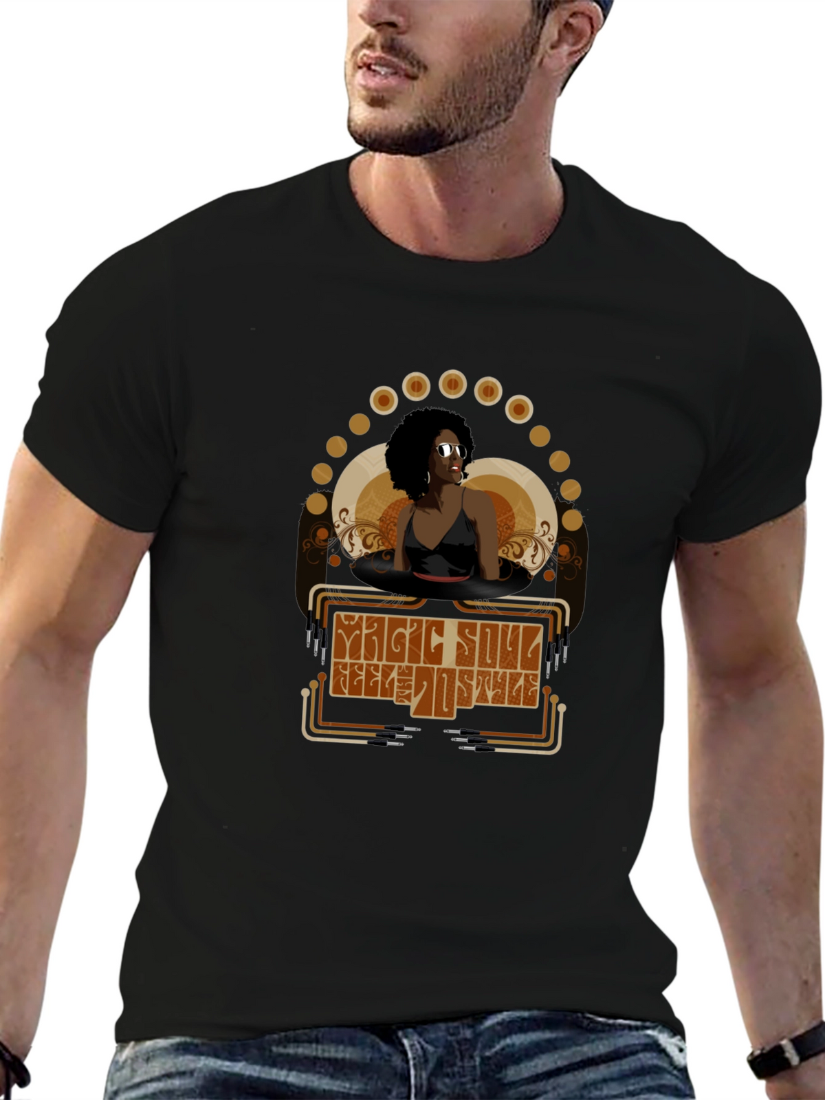 Magic Soul Retro Style Graphic T-Shirt