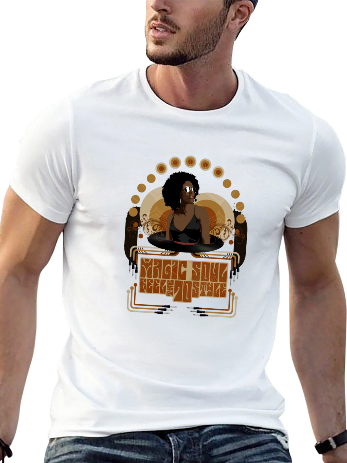Magic Soul Retro Style Graphic T-Shirt