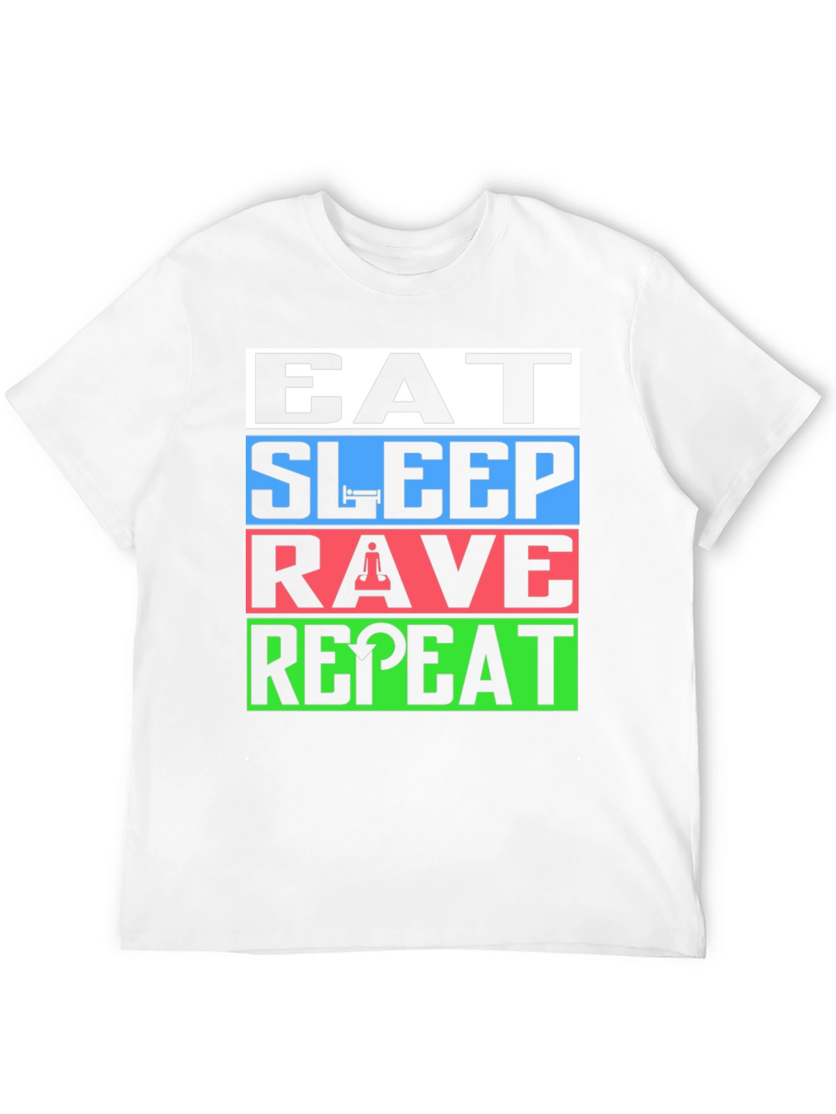Eat Sleep Rave Repeat T-Shirt - EDM Party Tee