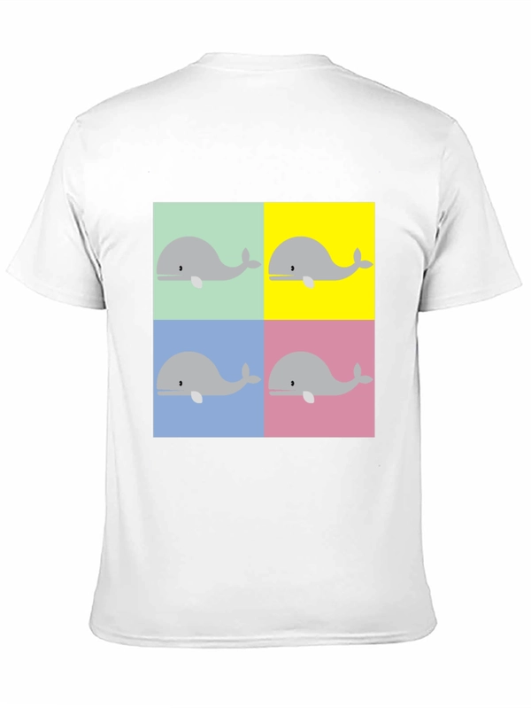 Whale Pop Art Graphic Tee - Black
