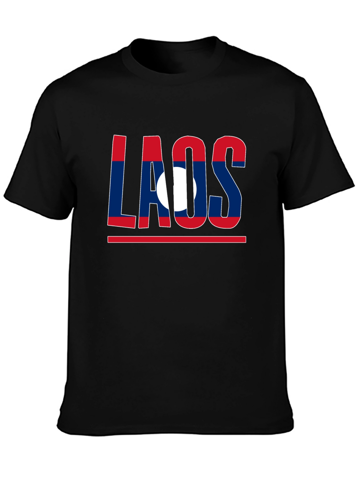Laos Flag Graphic T-Shirt - Patriotic Style