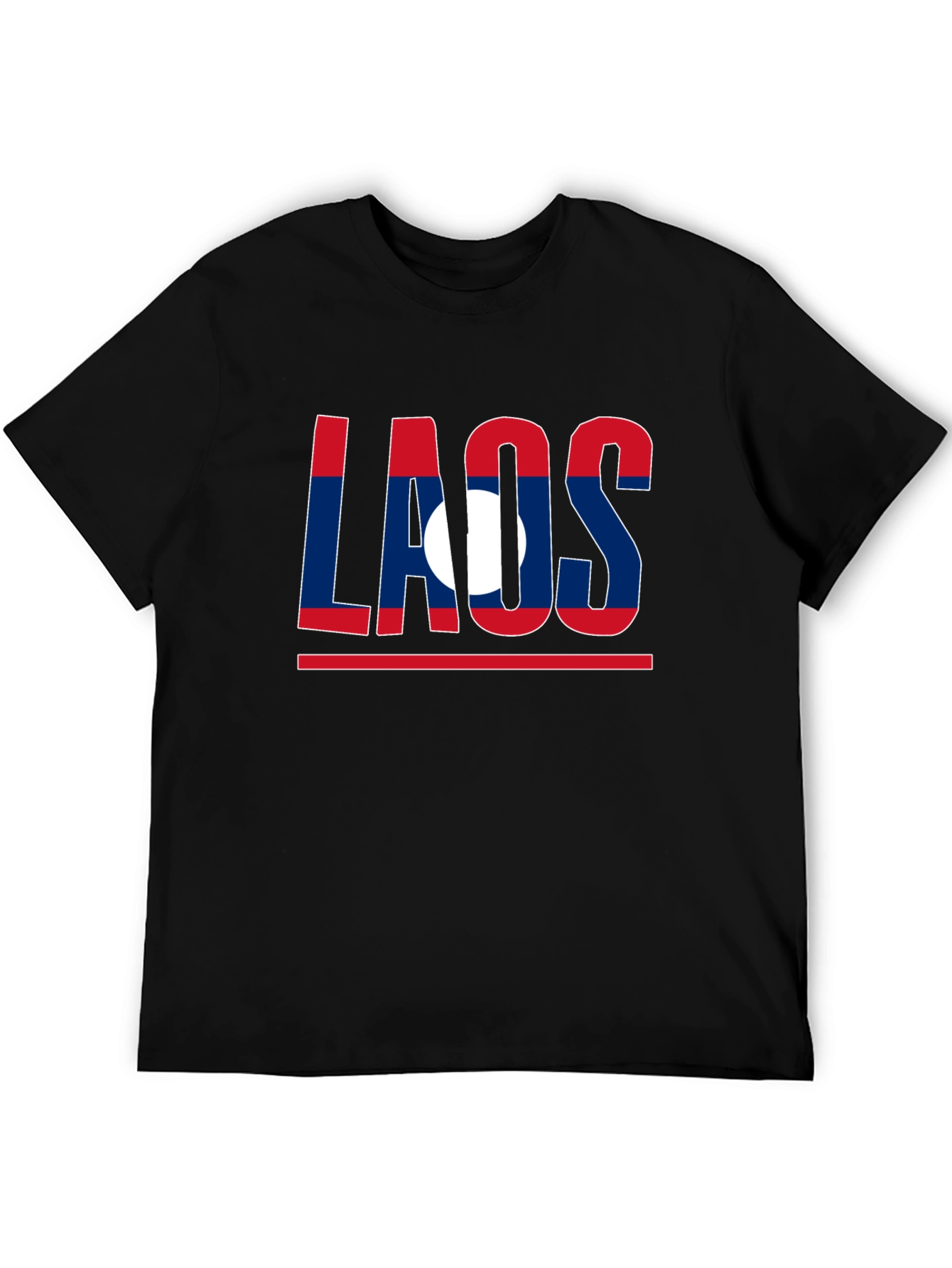Laos Flag Graphic T-Shirt - Patriotic Style