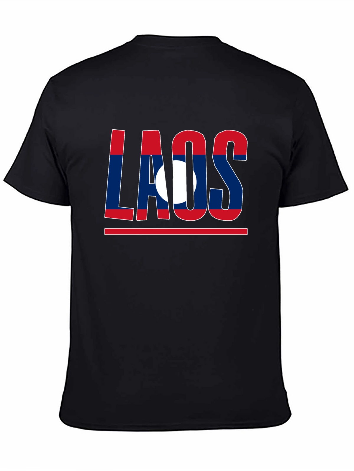 Laos Flag Graphic T-Shirt - Patriotic Style