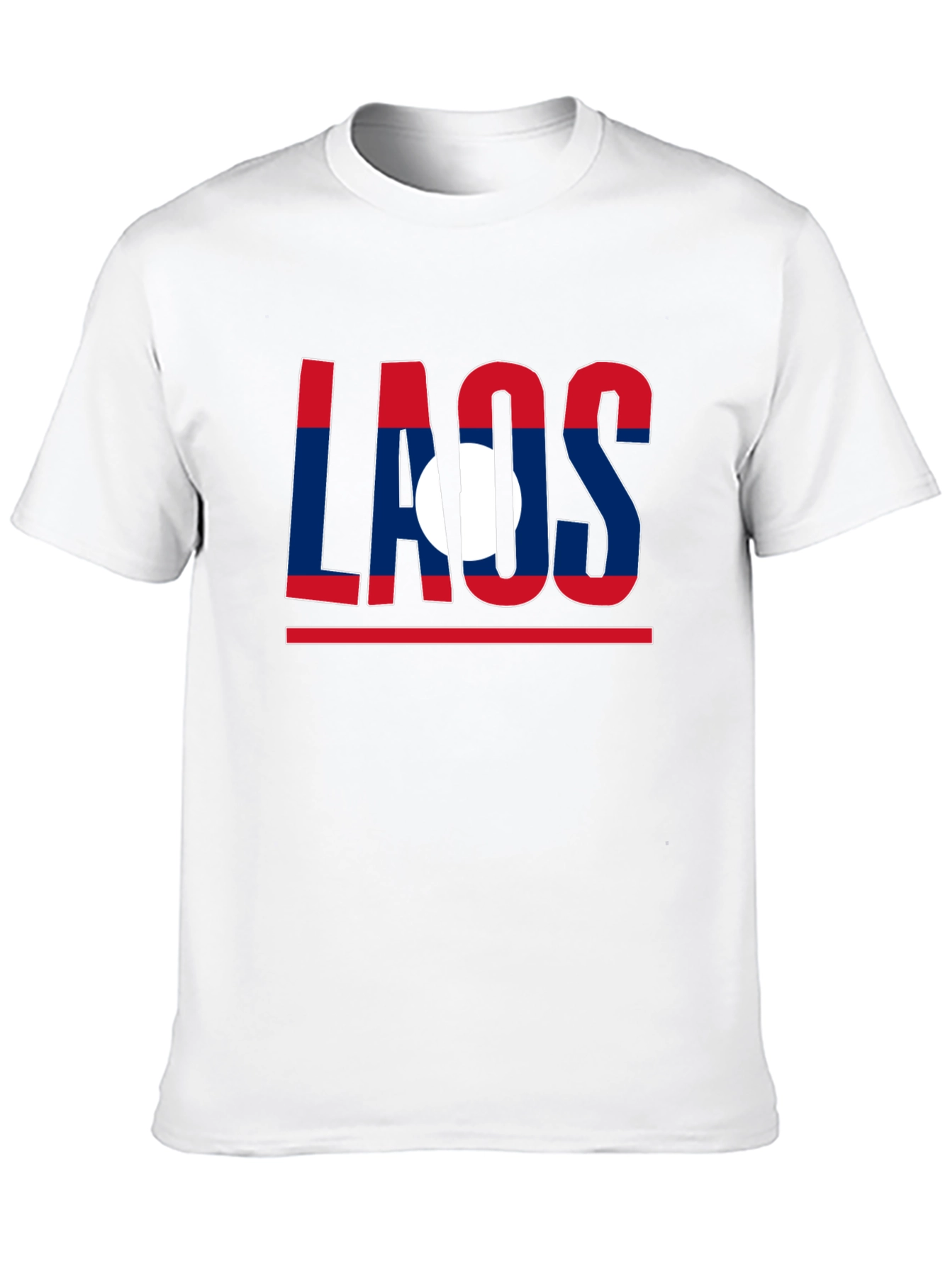Laos Flag Graphic T-Shirt - Patriotic Style