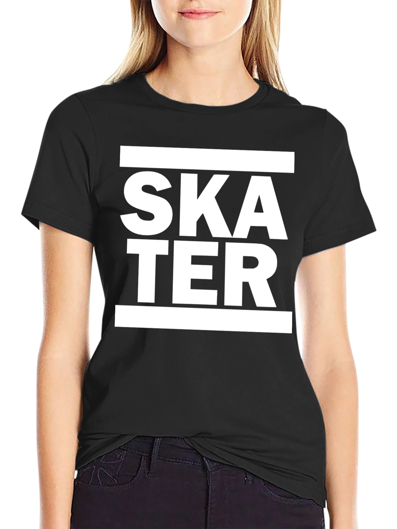 Skater Graphic Tee - Cool Black T-Shirt