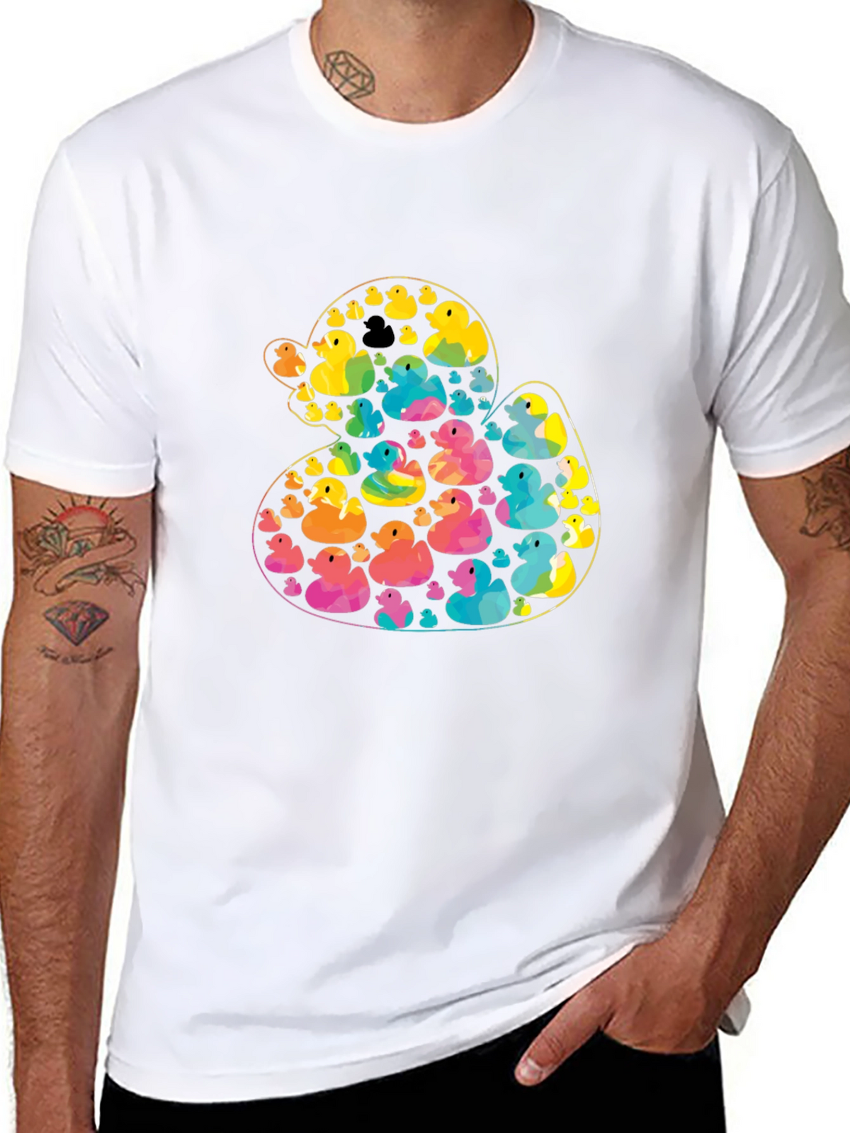 Rubber Duckies T-Shirt | Funky Duck Pattern
