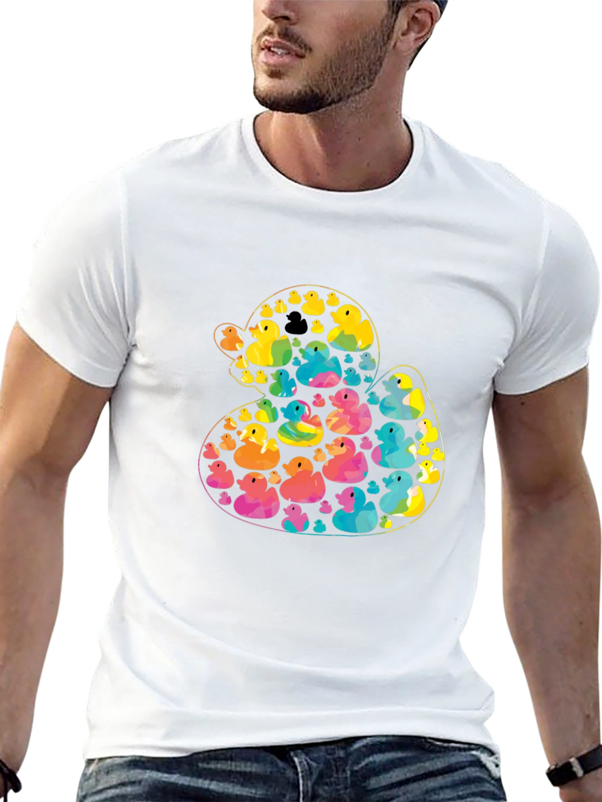 Rubber Duckies T-Shirt | Funky Duck Pattern