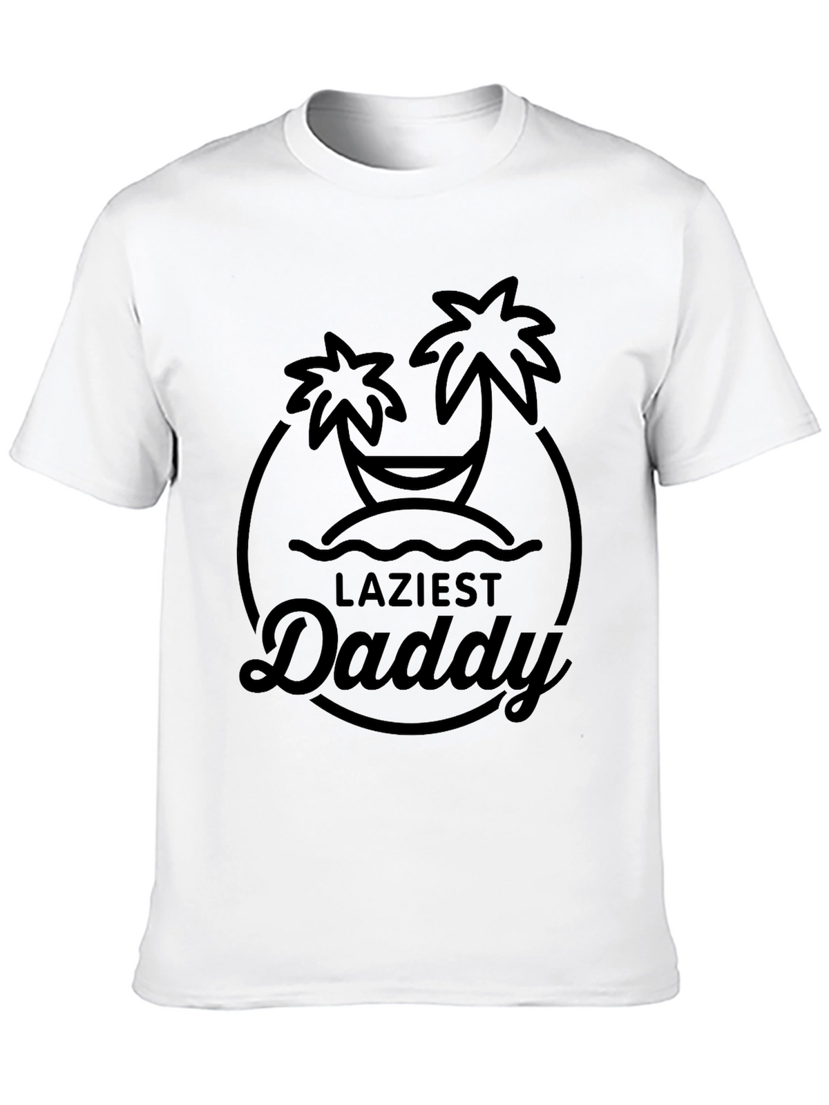 Laziest Daddy Black Graphic Tee