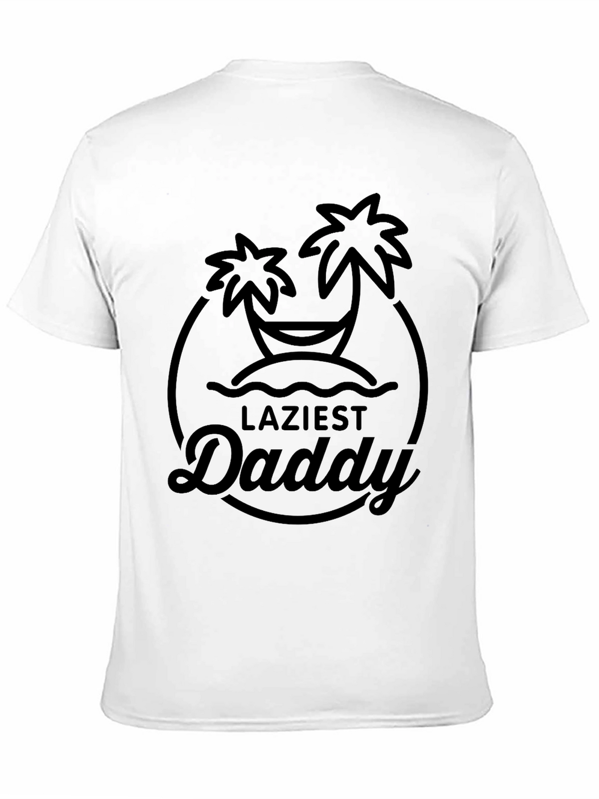 Laziest Daddy Black Graphic Tee