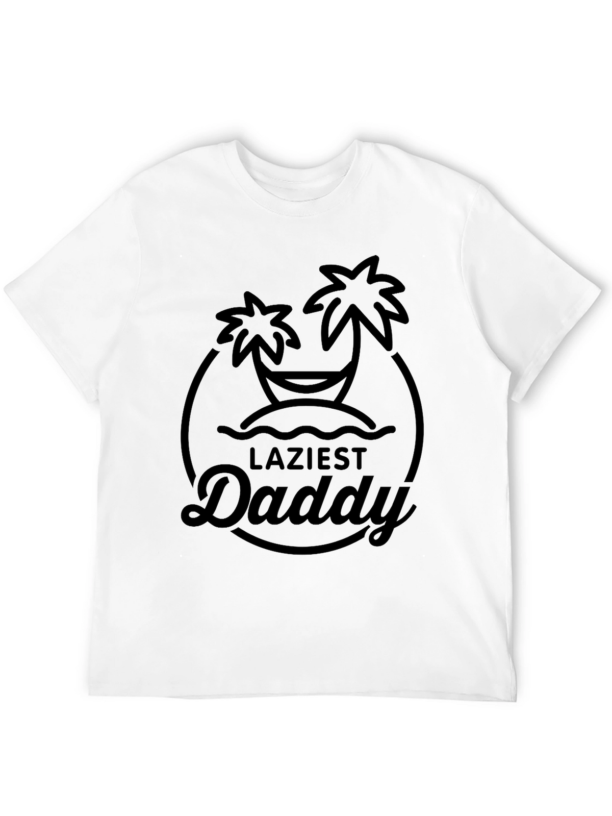 Laziest Daddy Black Graphic Tee