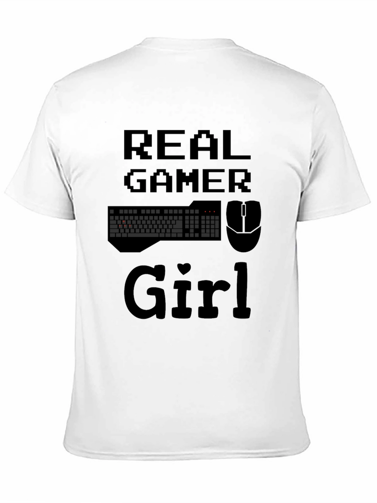 Real Gamer Girl Graphic T-Shirt - Black Cotton Tee