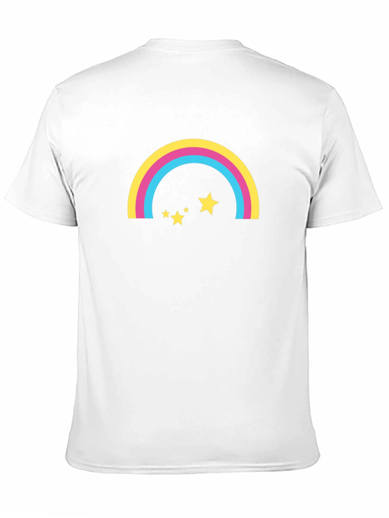 Rainbow Stars Graphic Tee - Black Casual T-Shirt