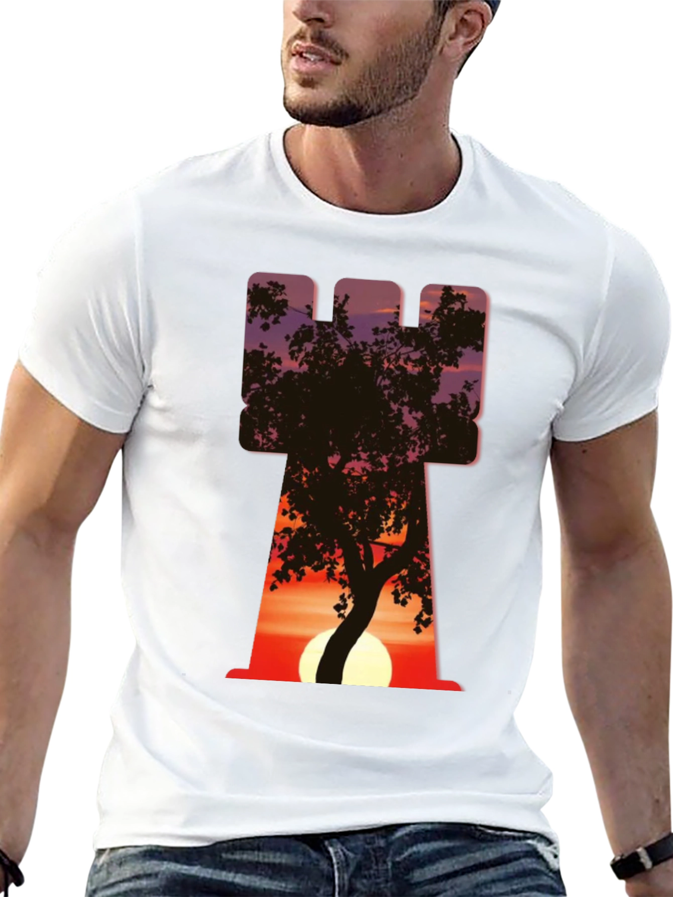 Sunset Tower Graphic T-Shirt - Unique Design