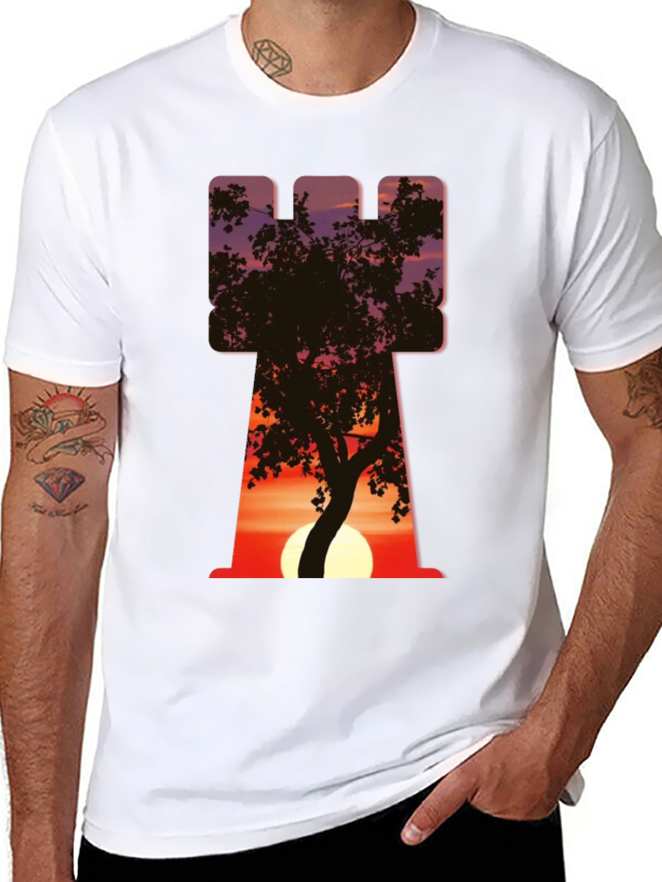 Sunset Tower Graphic T-Shirt - Unique Design