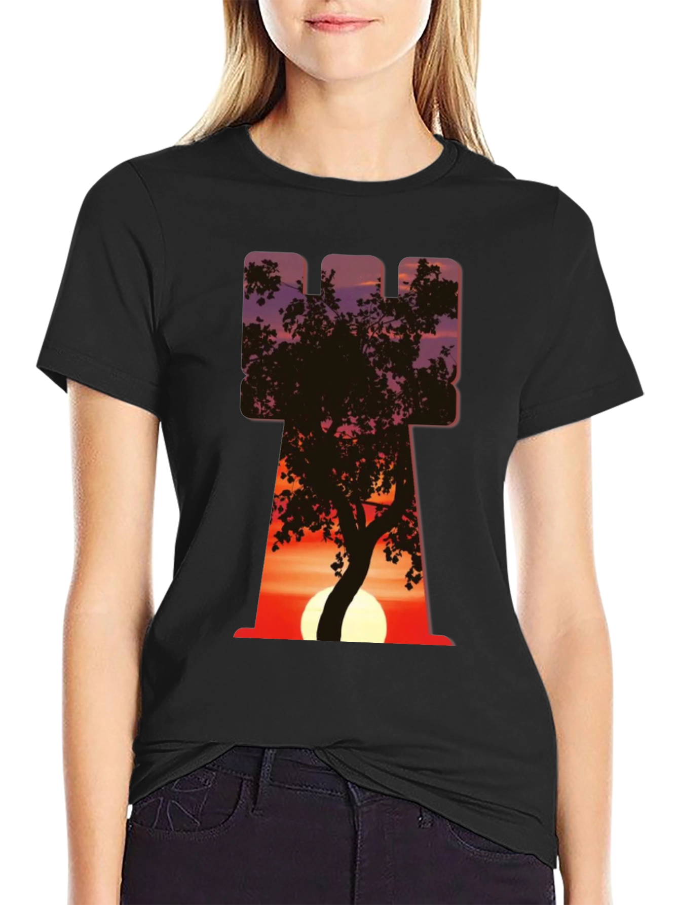Sunset Tower Graphic T-Shirt - Unique Design