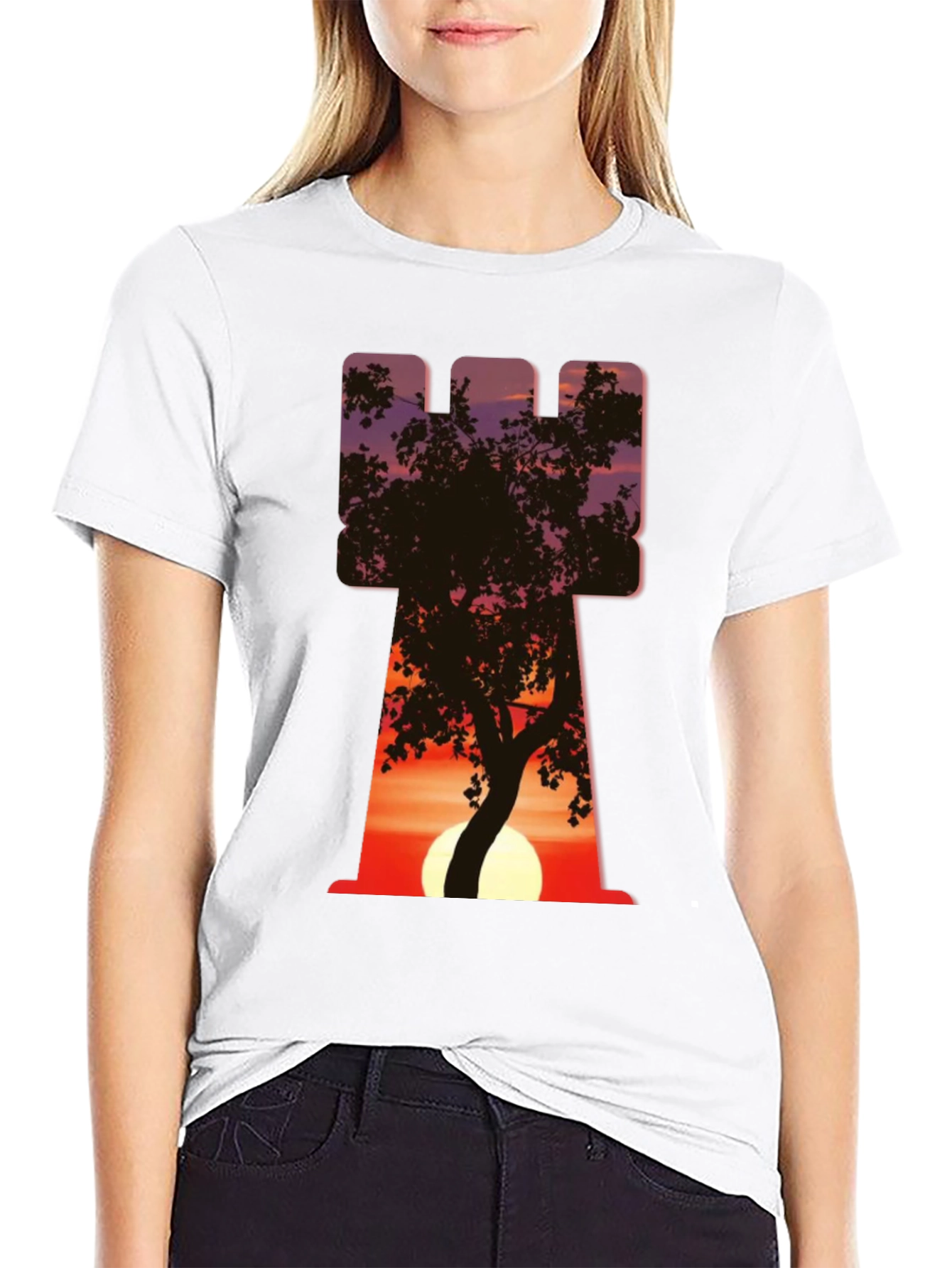 Sunset Tower Graphic T-Shirt - Unique Design