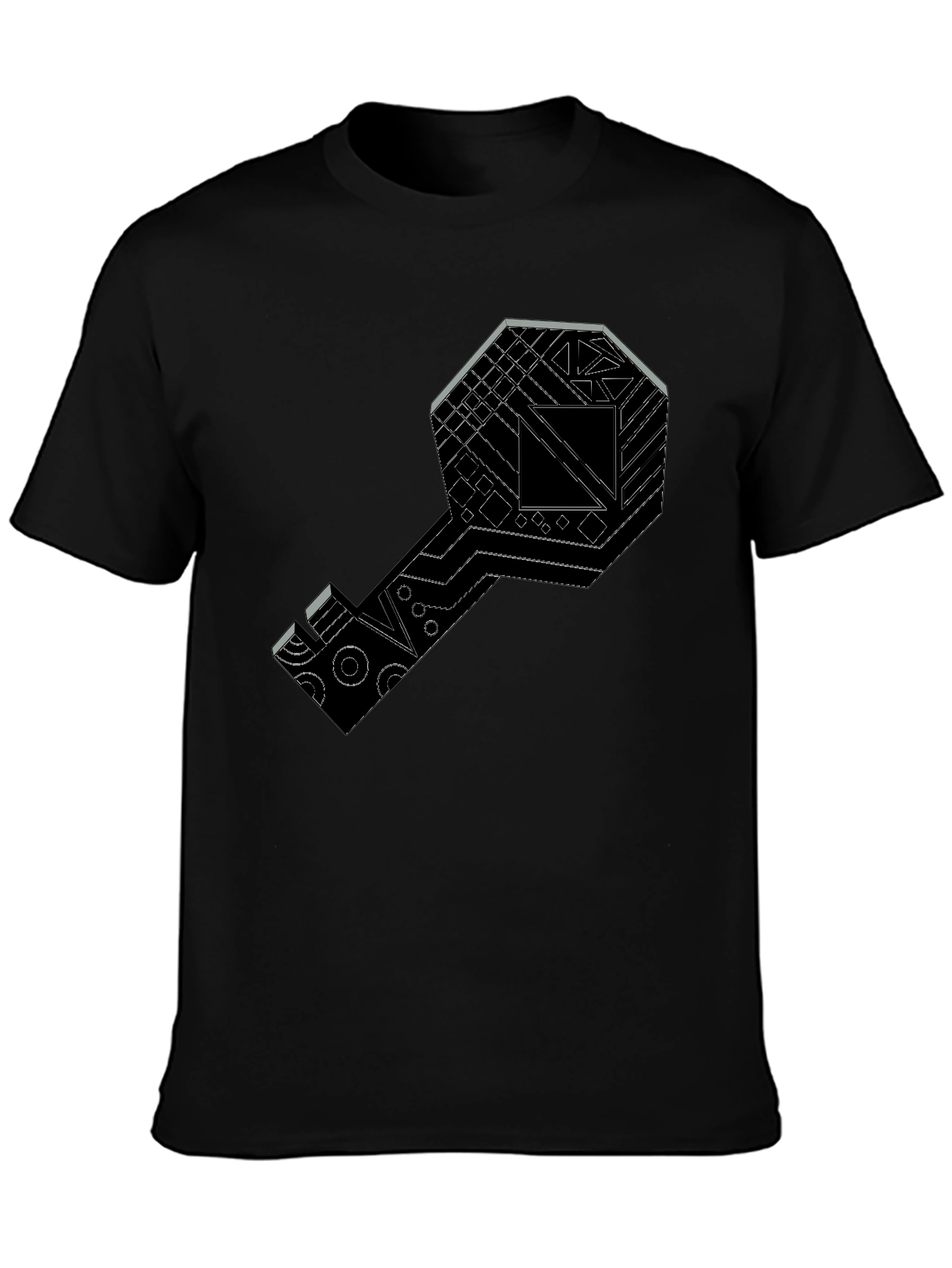 Tech Key Graphic Tee - Modern Style