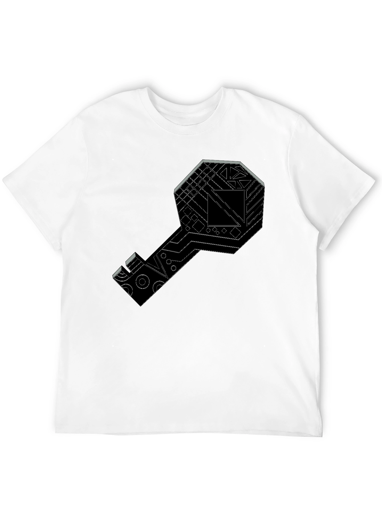 Tech Key Graphic Tee - Modern Style