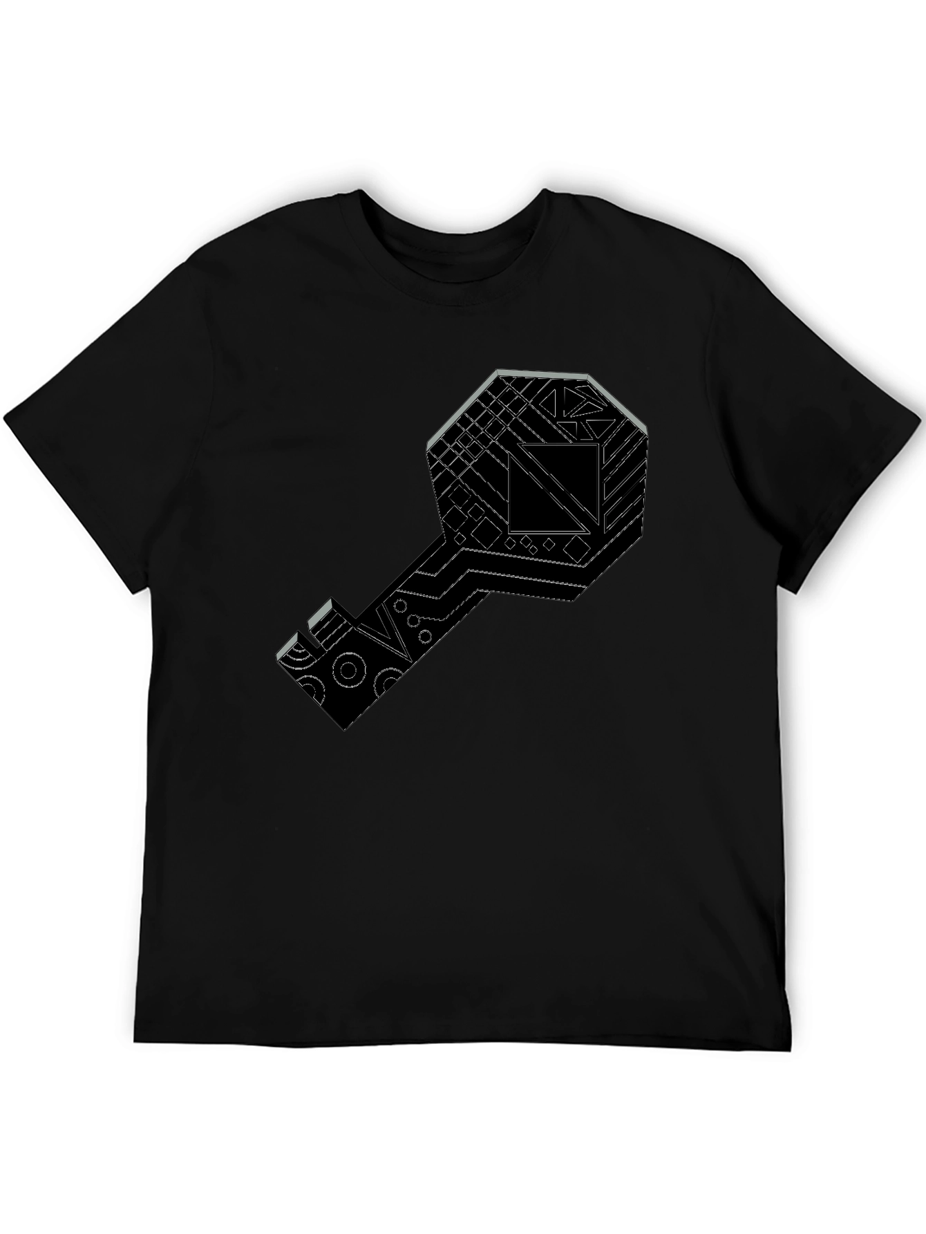 Tech Key Graphic Tee - Modern Style