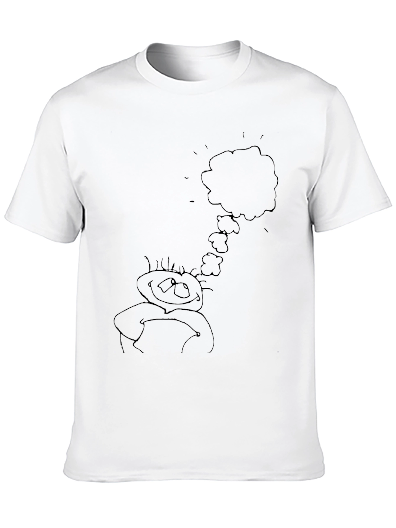 Whimsical Thinking Doodle Tee - Black Cotton Blend