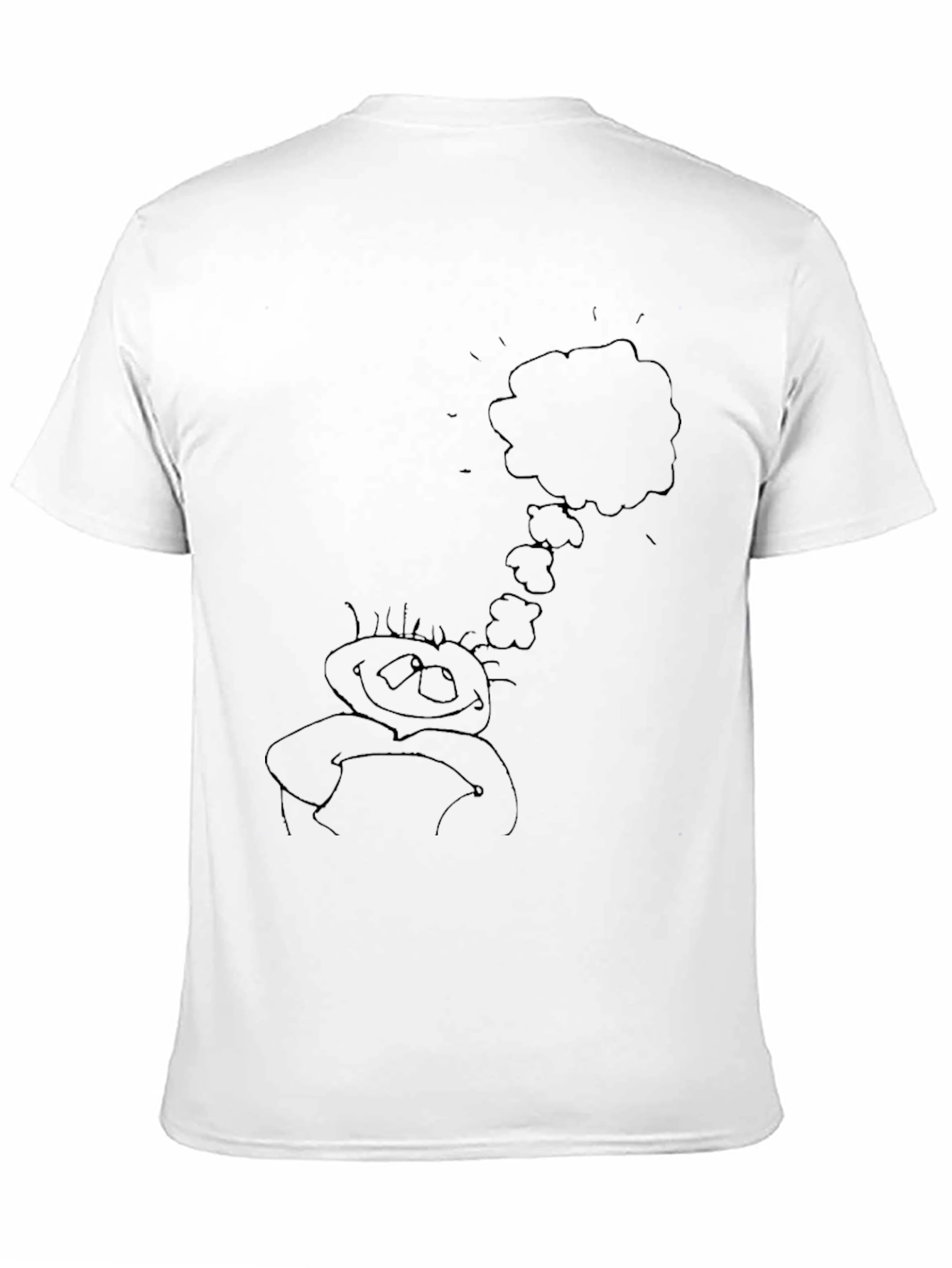 Whimsical Thinking Doodle Tee - Black Cotton Blend
