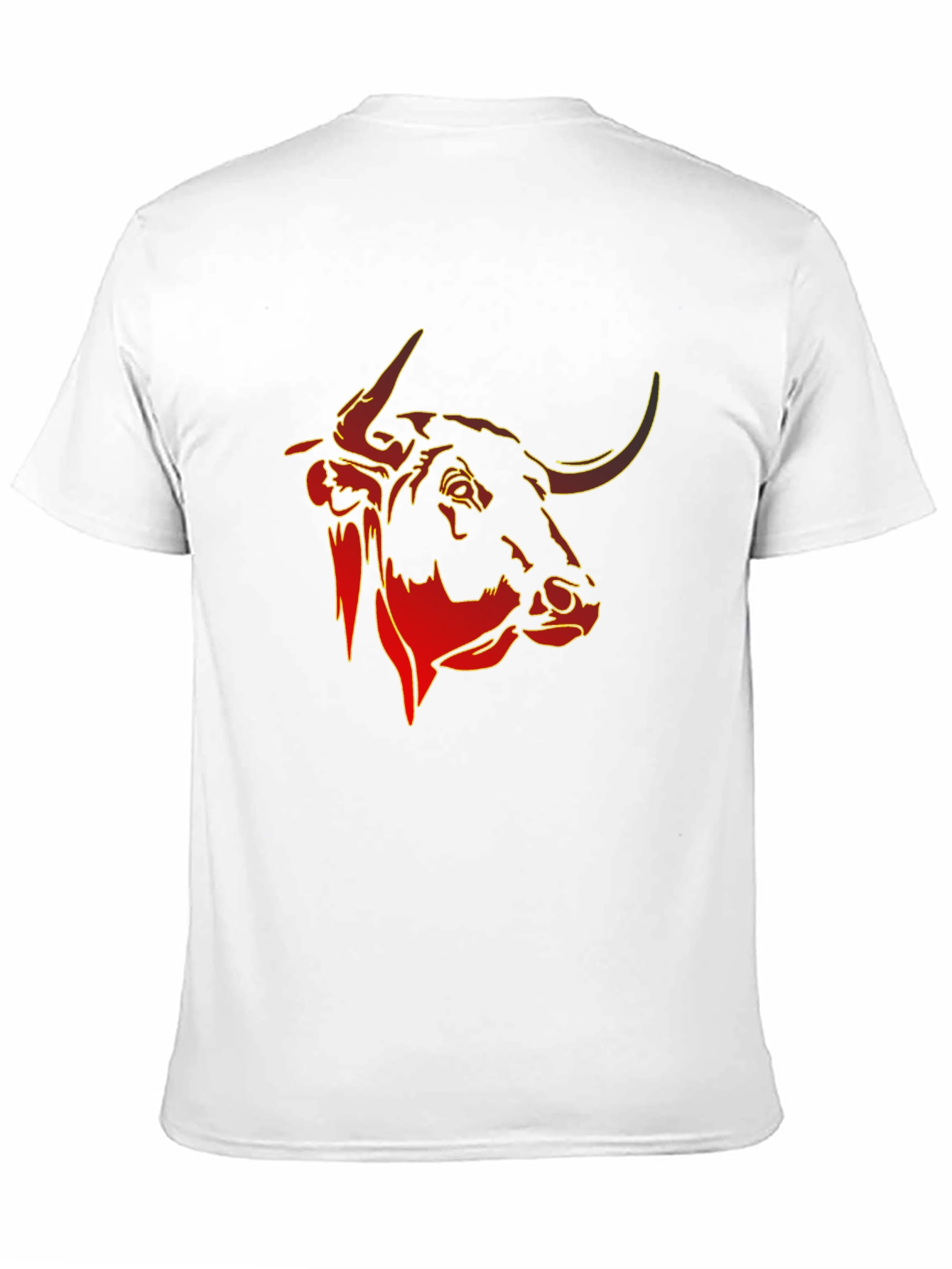 Bull Head Graphic Tee - Black Cotton T-Shirt