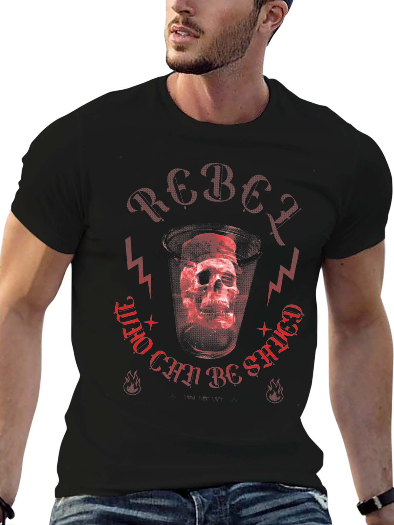 Rebel Skull Graphic Tee - Edgy Streetwear Style