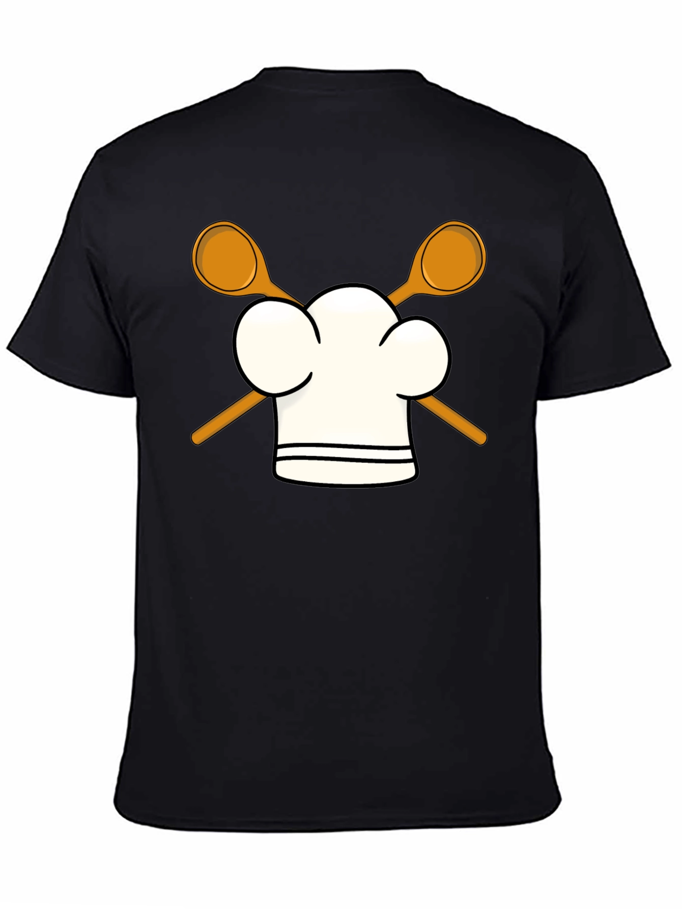 Chef Hat & Spoons Black T-Shirt