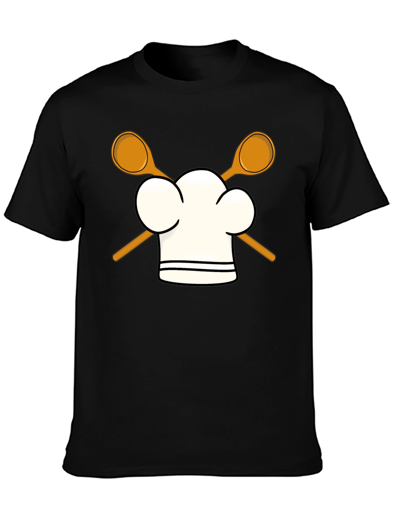 Chef Hat & Spoons Black T-Shirt