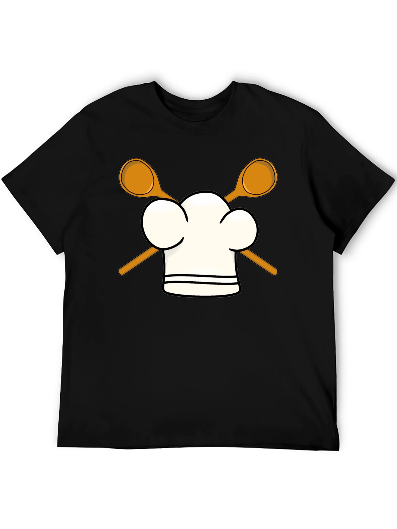 Chef Hat & Spoons Black T-Shirt