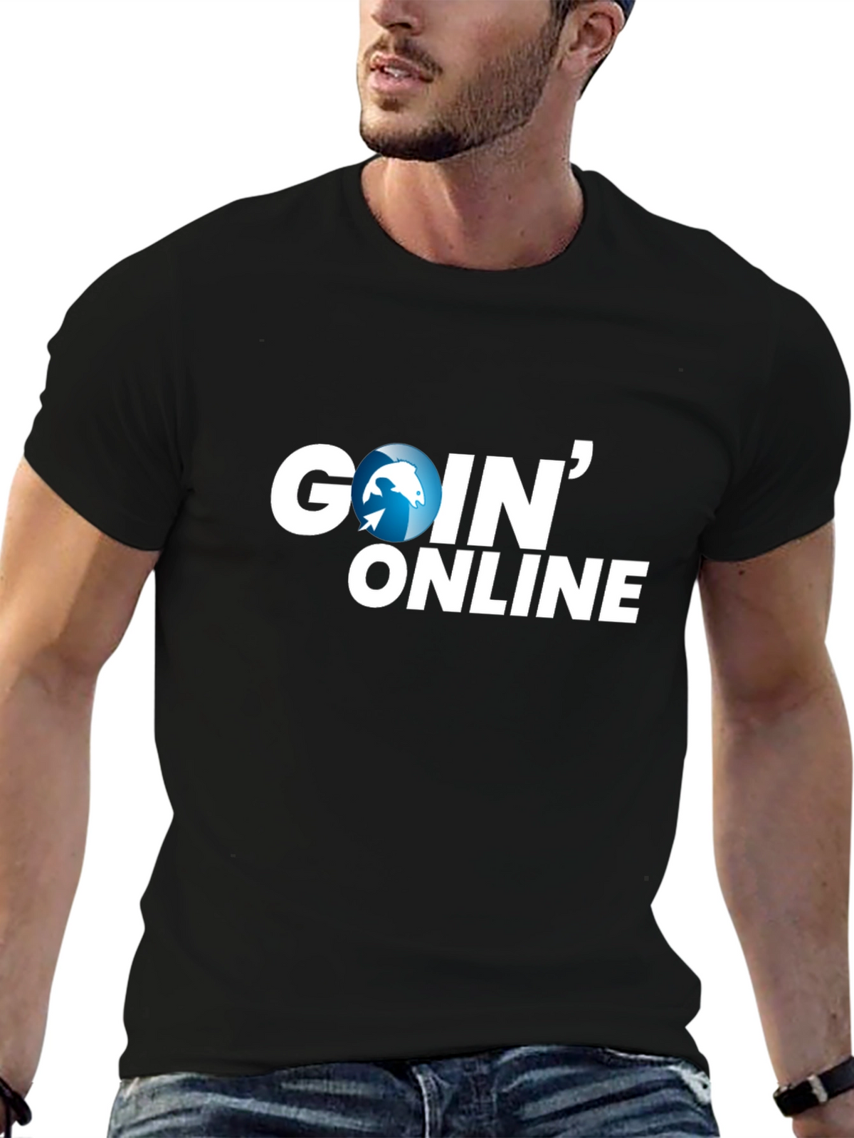 Goin Online Black Graphic T-Shirt