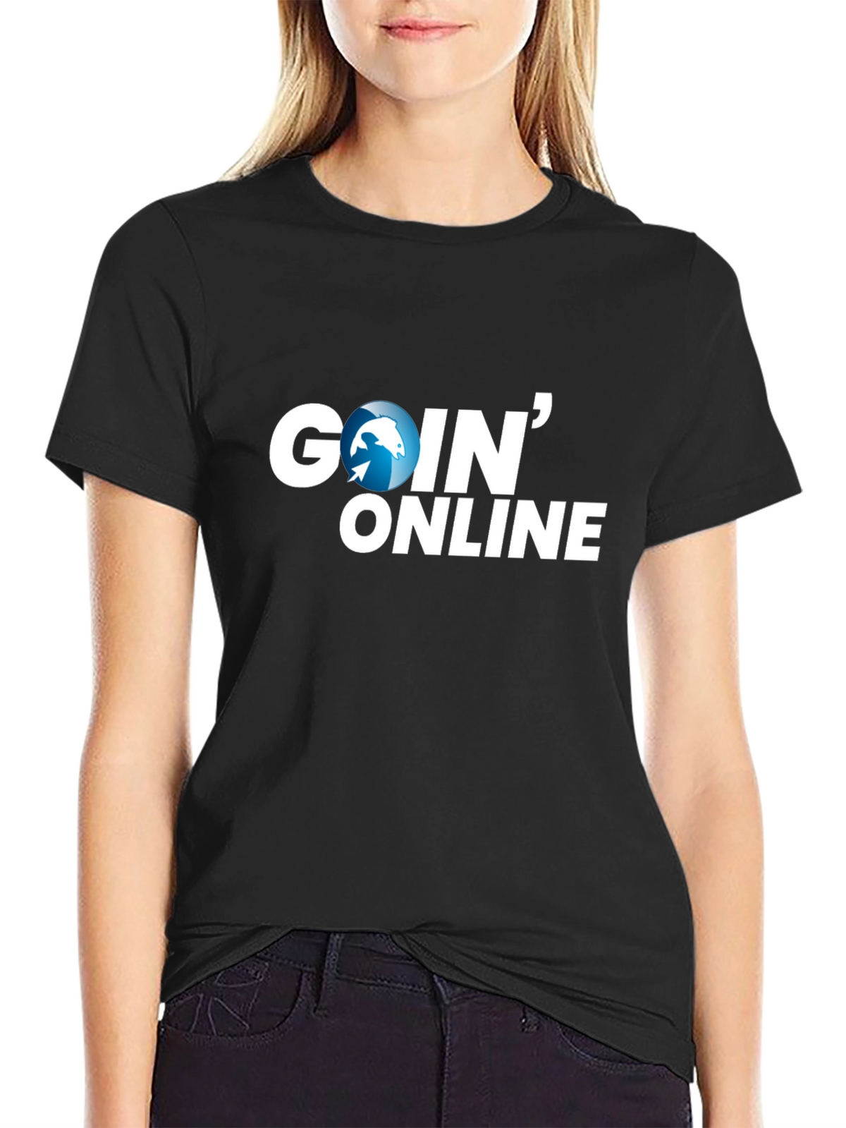 Goin Online Black Graphic T-Shirt