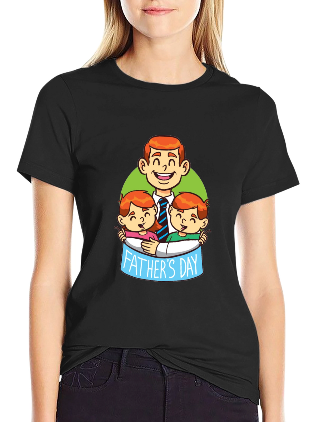Fathers Day Cartoon Graphic T-Shirt