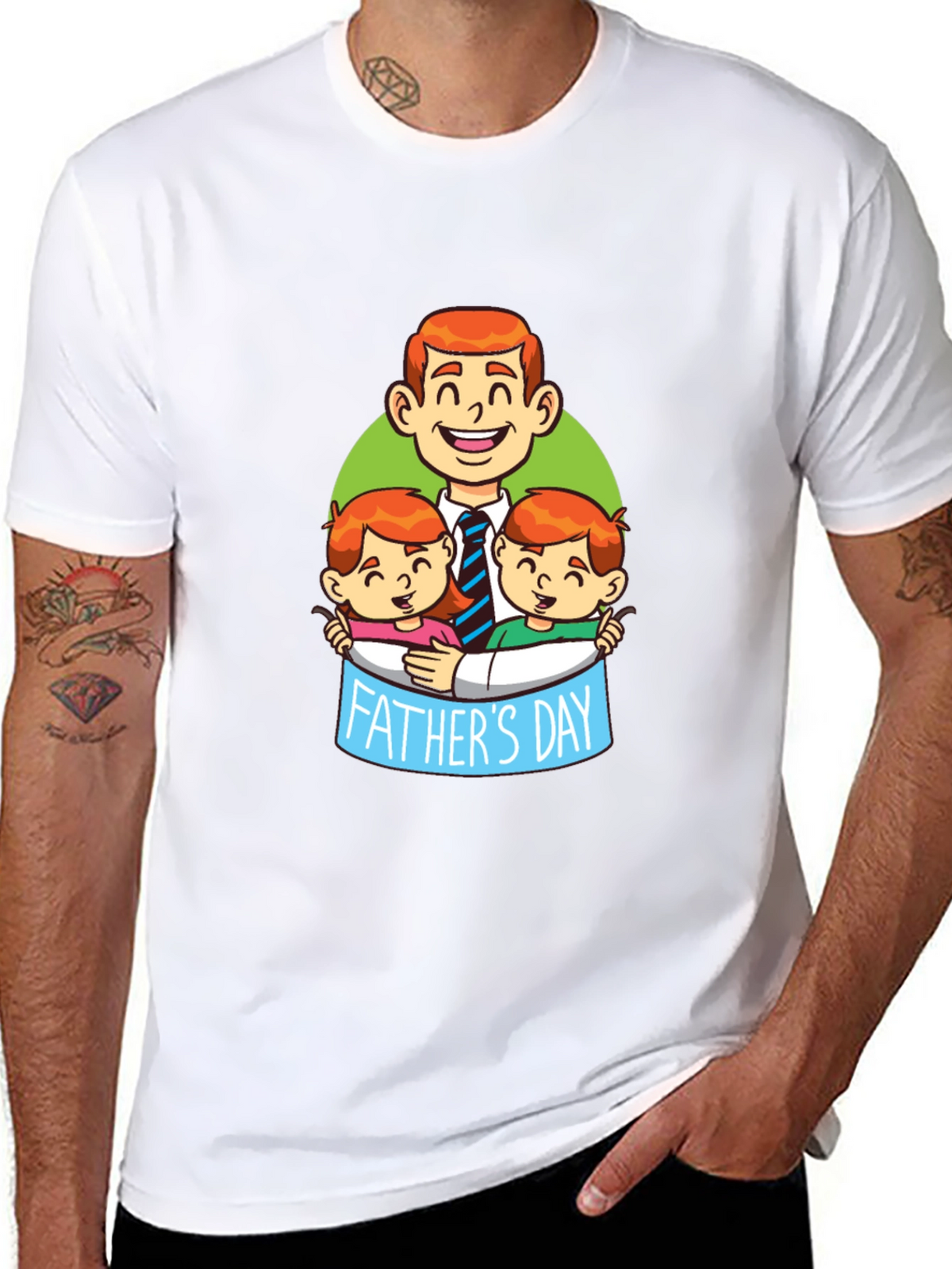 Fathers Day Cartoon Graphic T-Shirt
