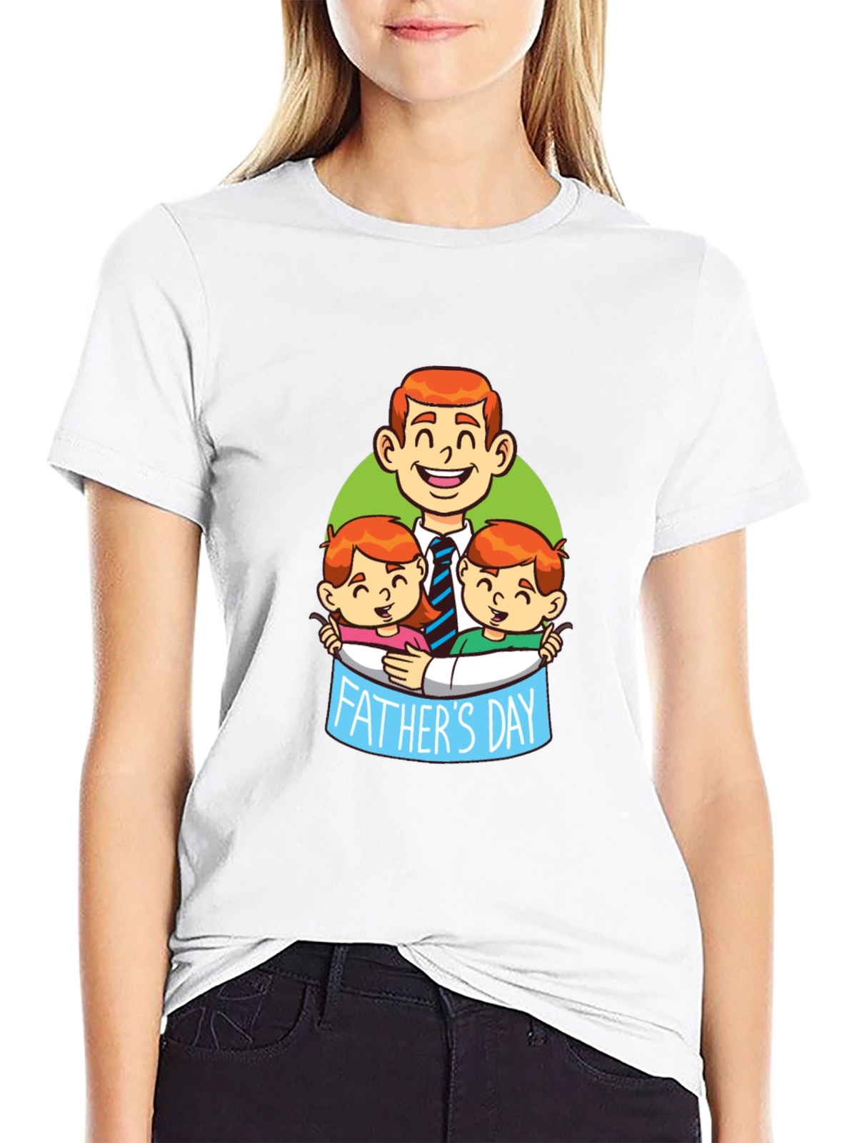 Fathers Day Cartoon Graphic T-Shirt
