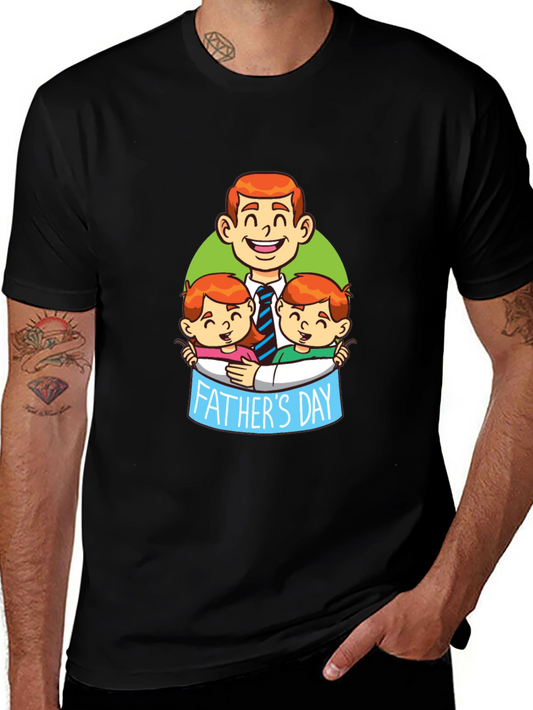 Fathers Day Cartoon Graphic T-Shirt