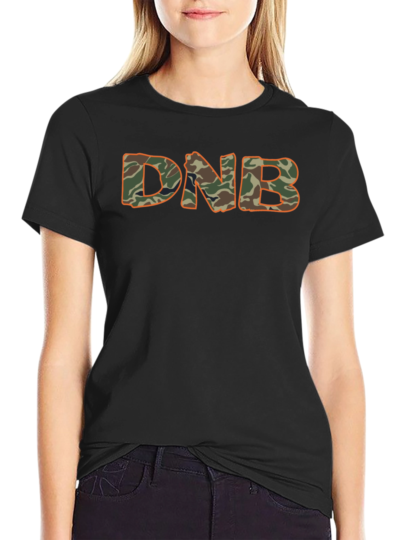 DNB Camo T-Shirt - Black