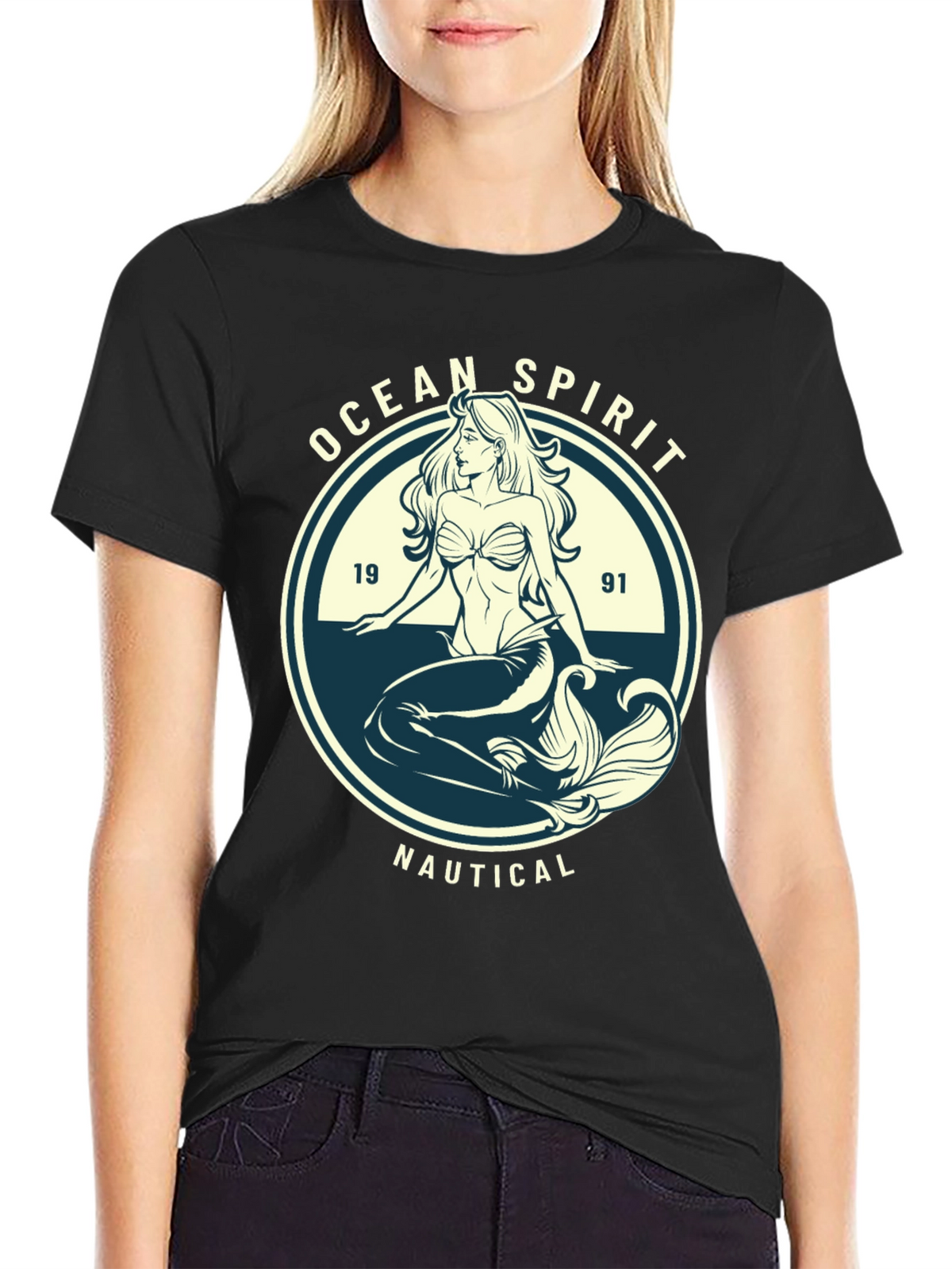 Ocean Spirit Nautical Mermaid Graphic Tee