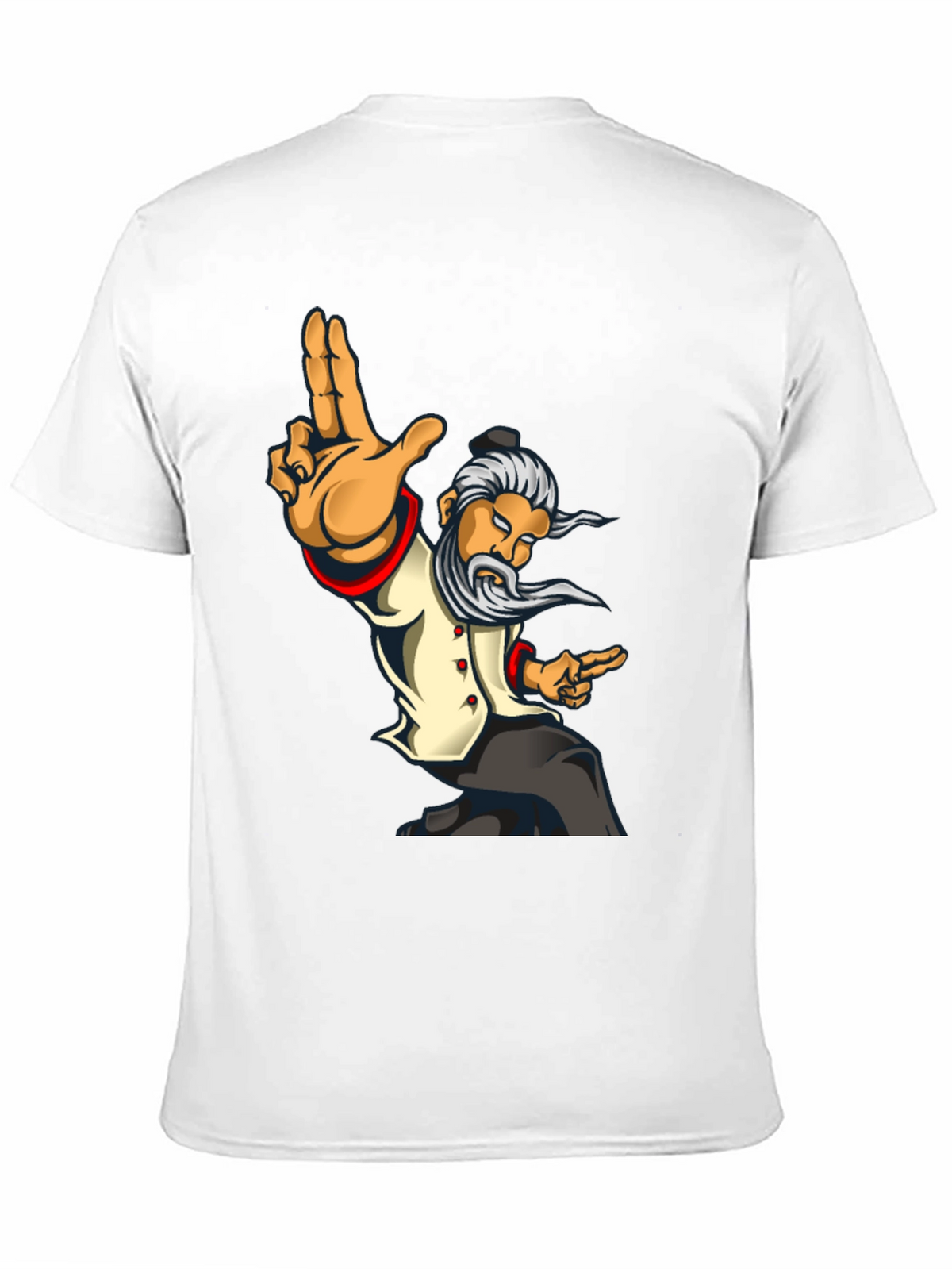 Kung Fu Master Graphic Tee - Black Cotton T-Shirt